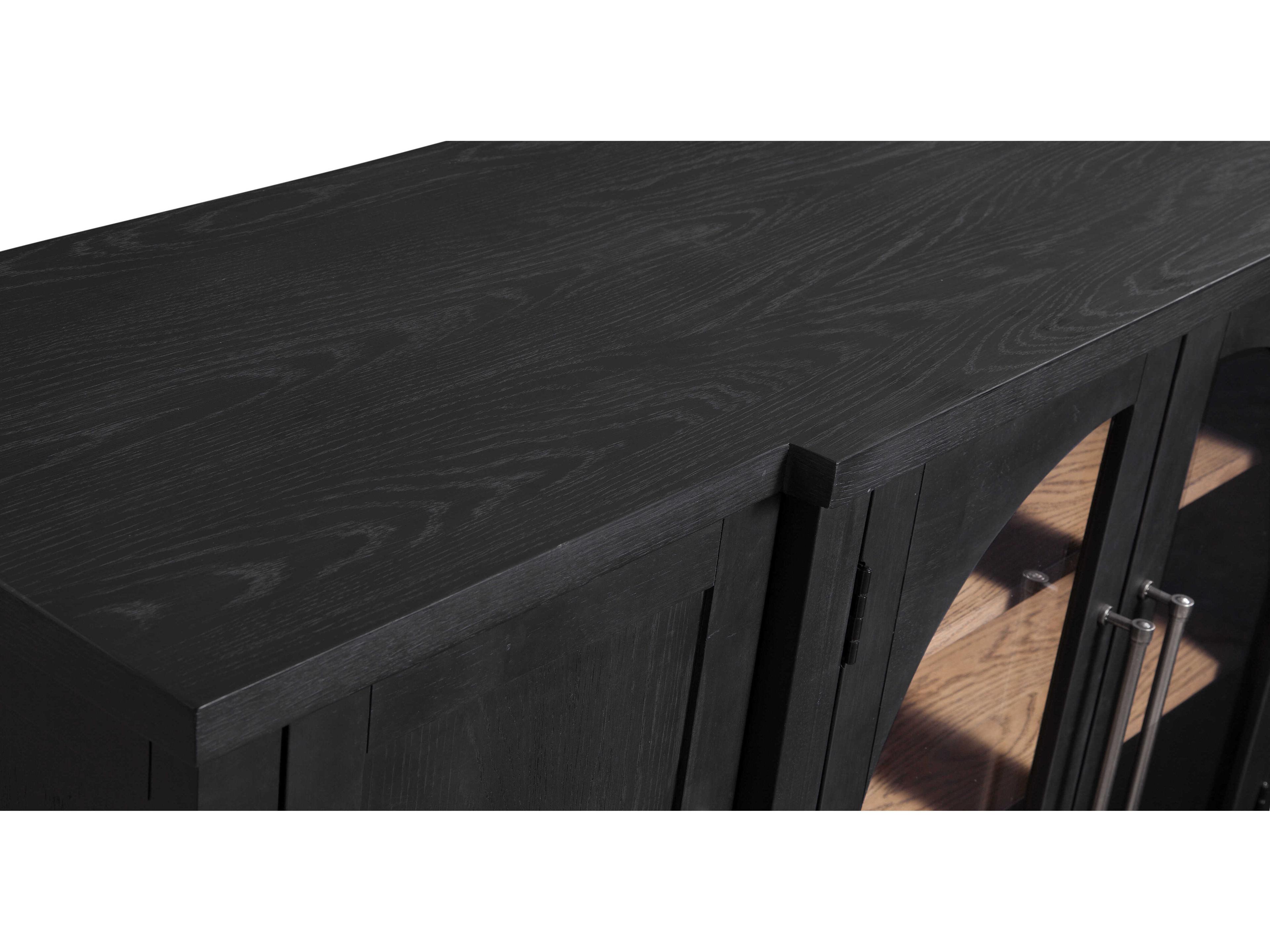 Bassett Mirror Fynn 68" Mango Wood Black Sideboard