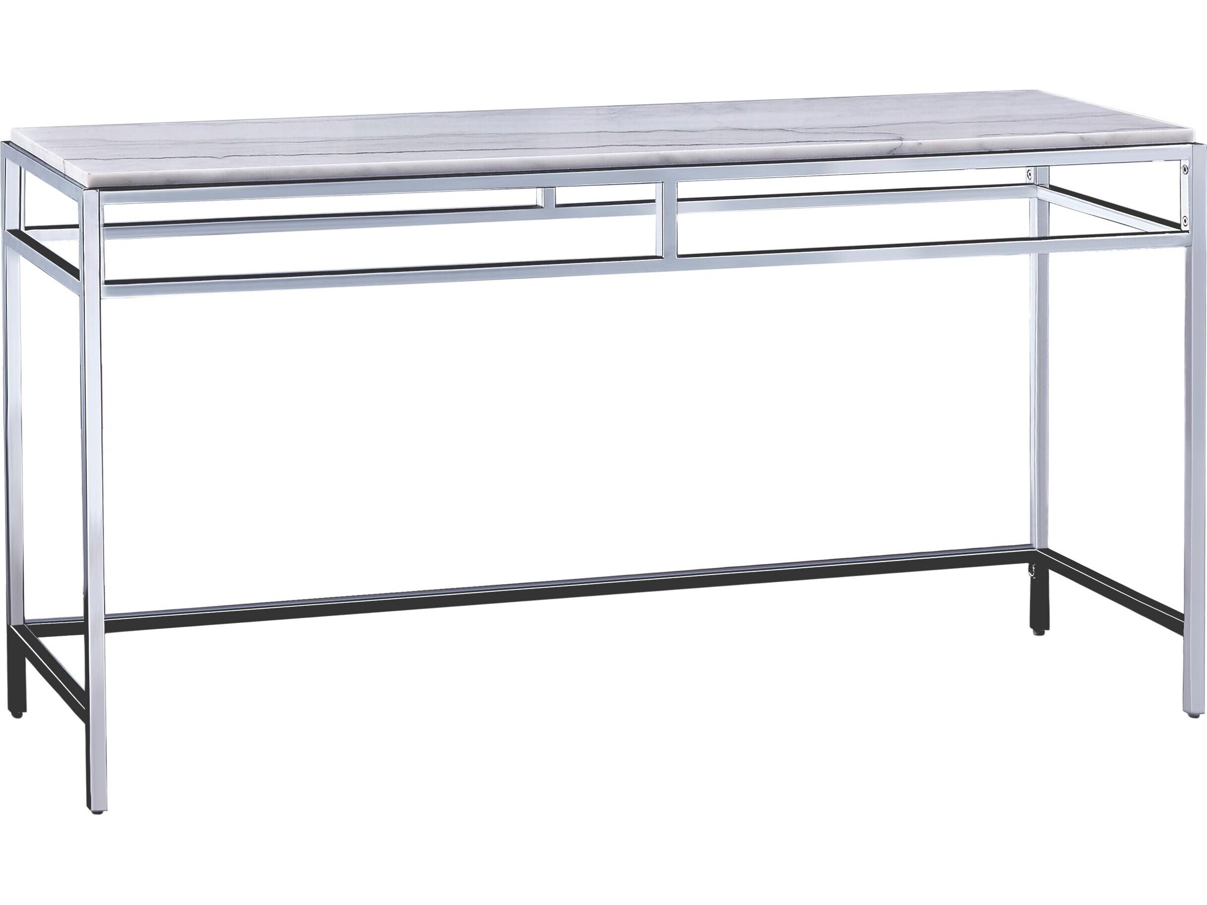 Bassett Mirror Medine Raiden Rectangular Marble White Console Table