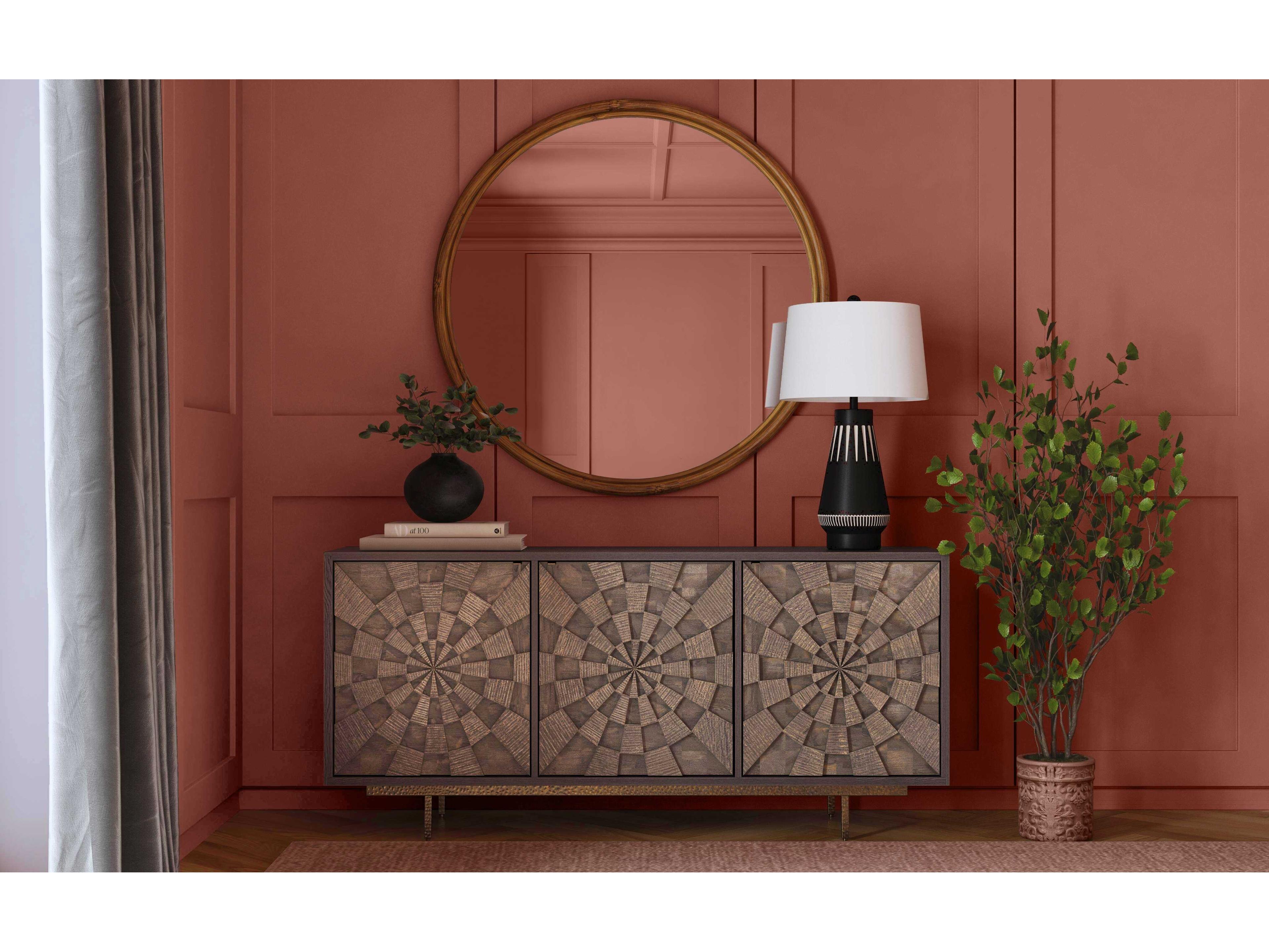 Bassett Mirror Adrienne 69" Mango Wood Brown Sideboard