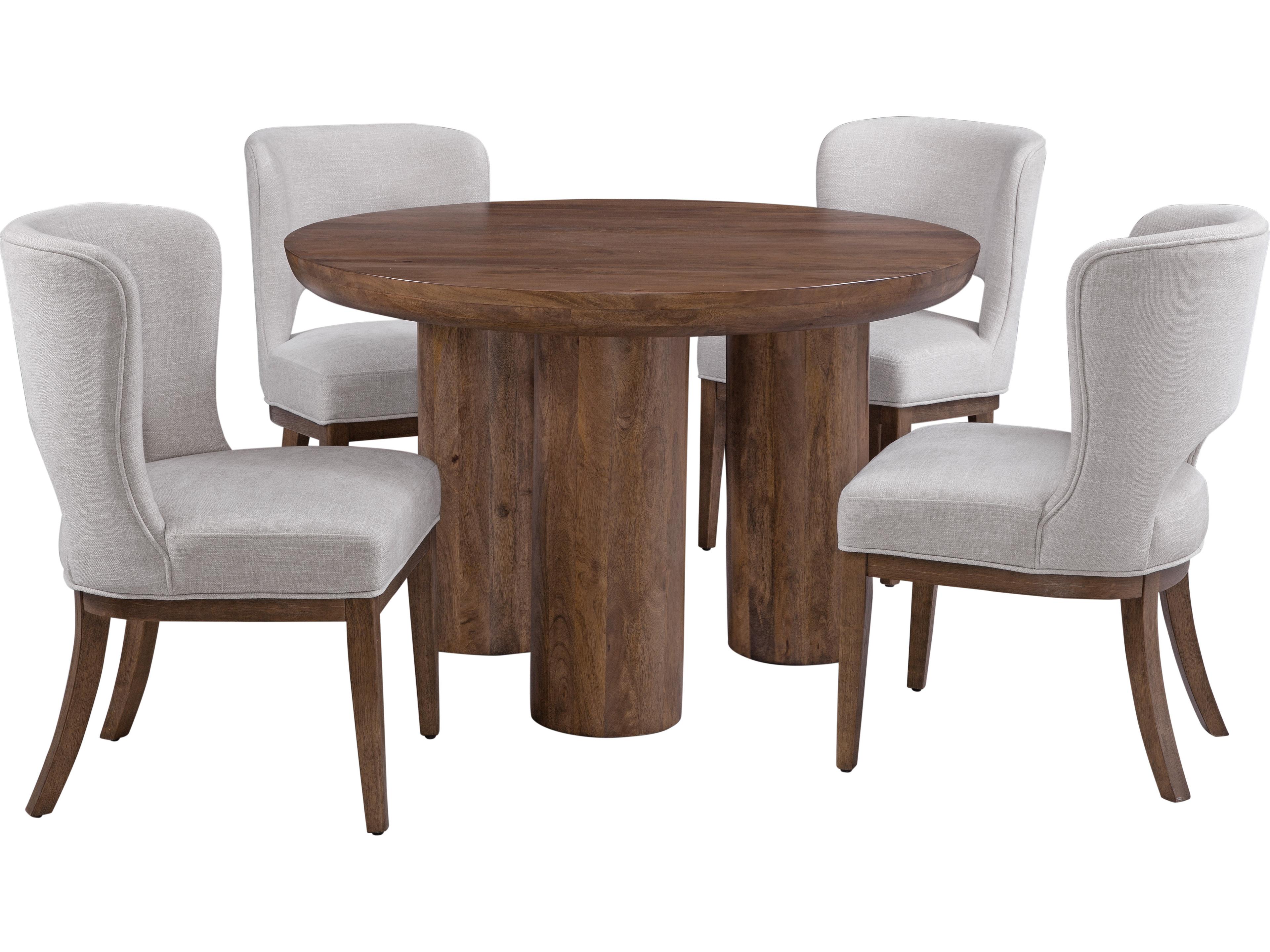Bassett Mirror Napa Round Wood Brown Dining Table