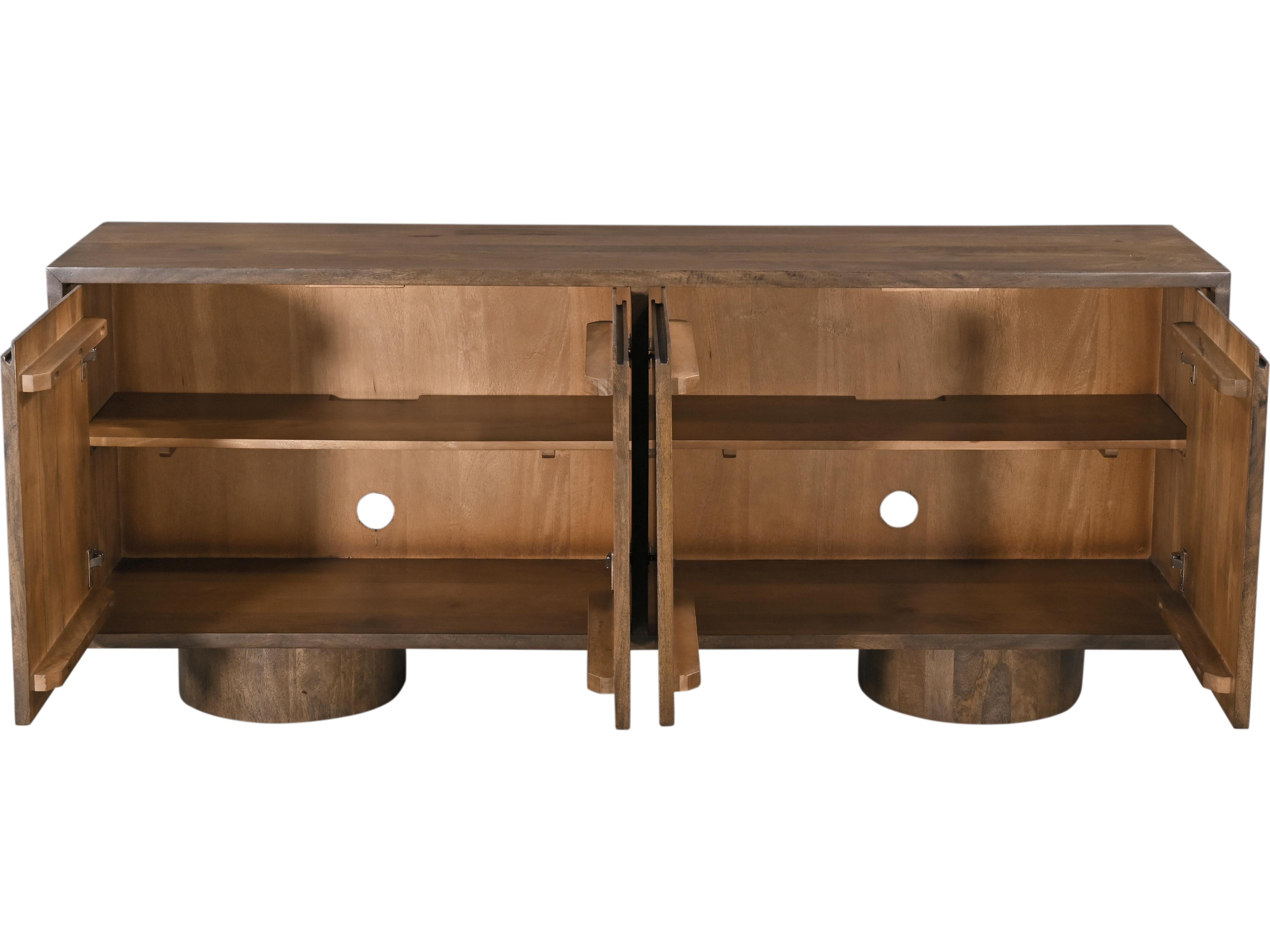 Bassett Mirror Napa 72" Mango Wood Brown Sideboard