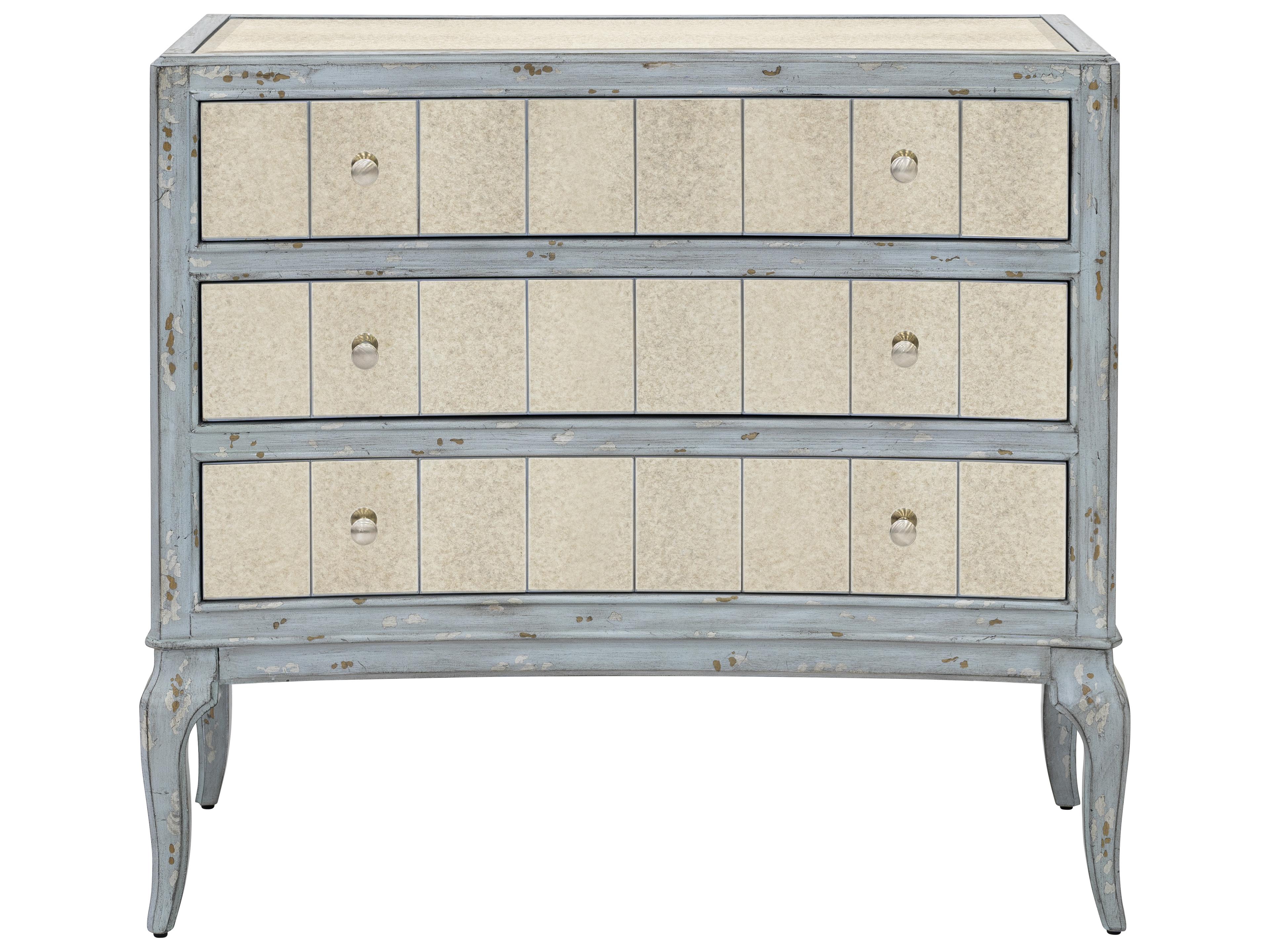 Bassett Mirror Fontaine Beige Oak Wood Accent Chest