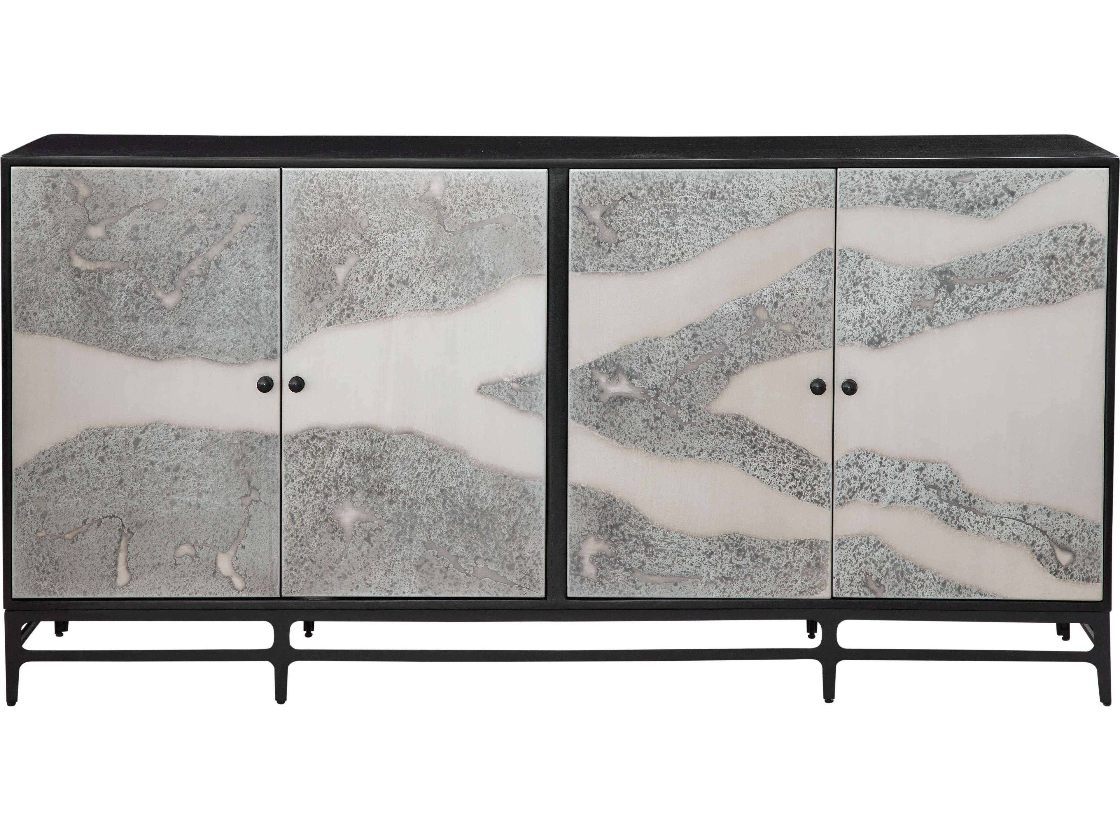 Bassett Mirror 18" Black Caspar Iron Sideboard