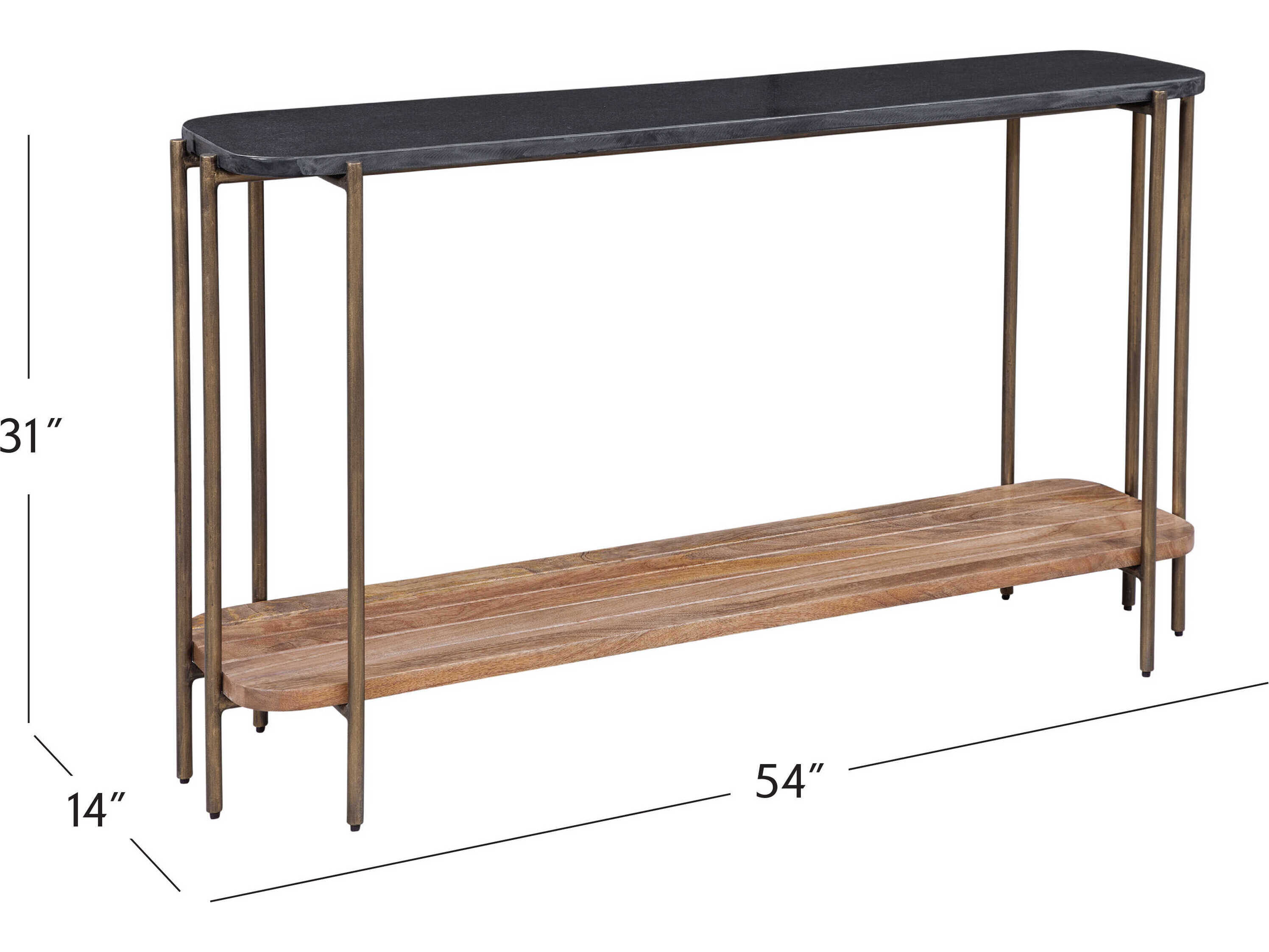 Bassett Mirror Brown Adrienne Console Table