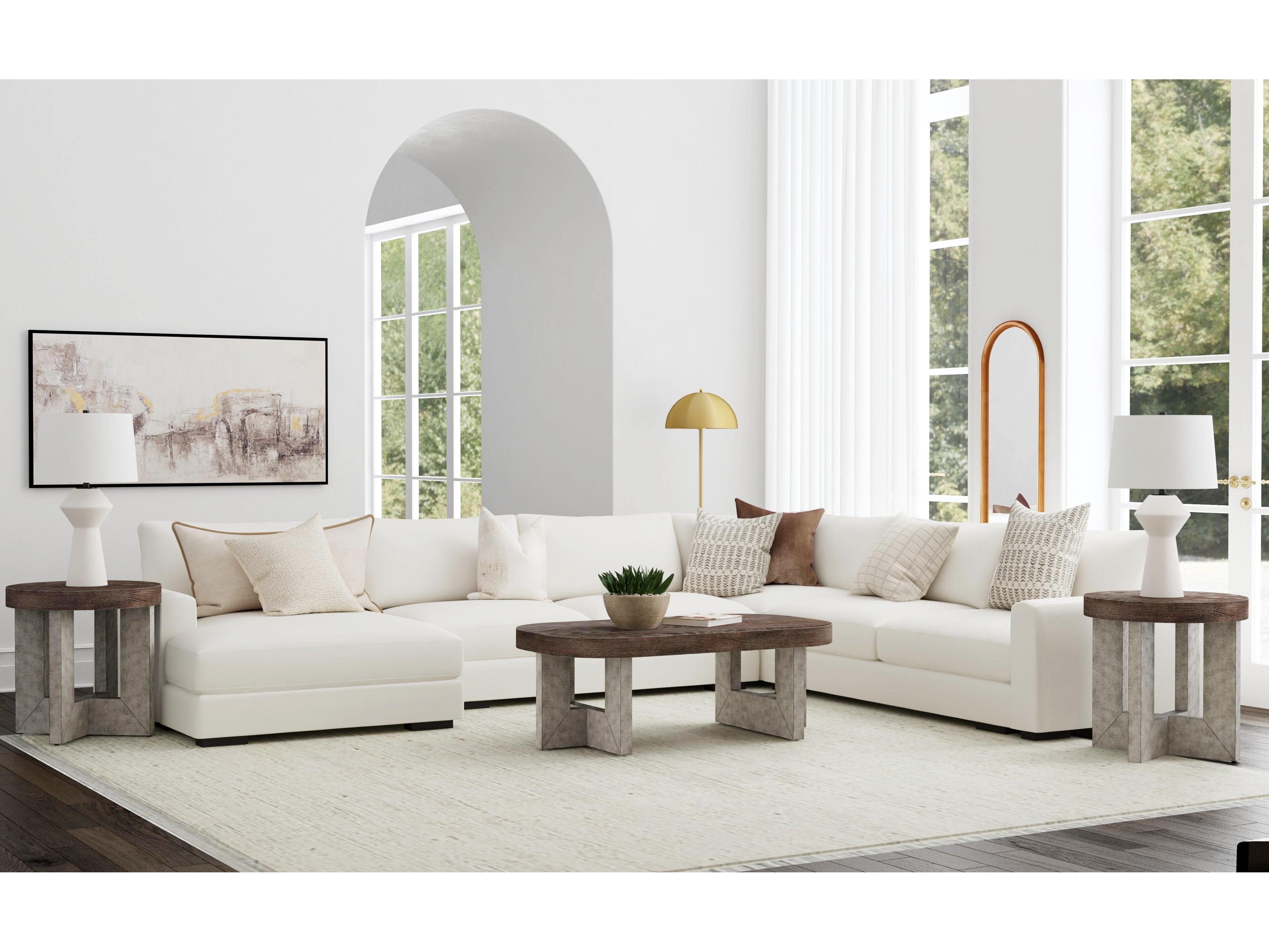 Bassett Mirror Nova Oval Wood Coffee Table