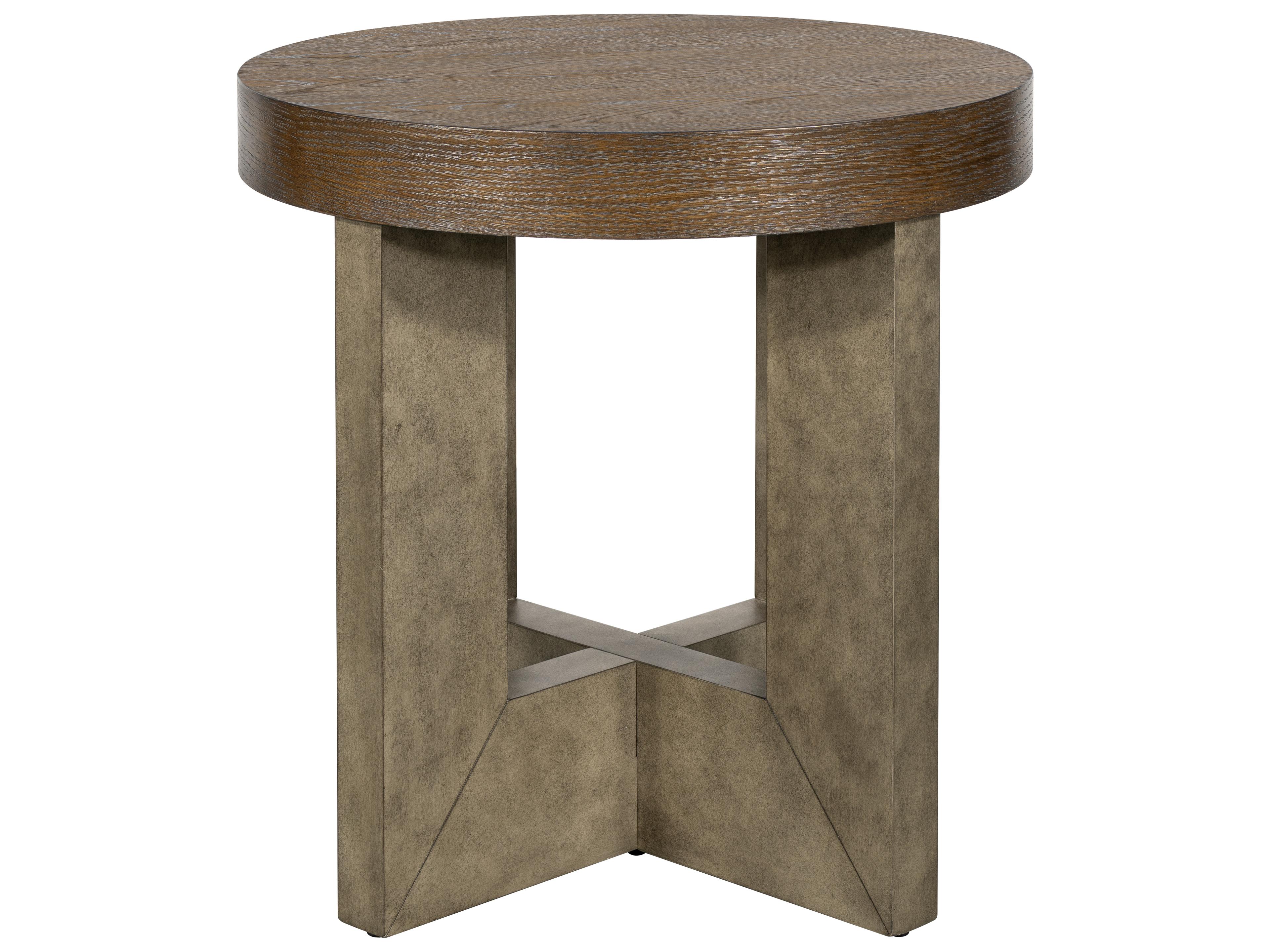 Bassett Mirror Nova Round Wood End Table