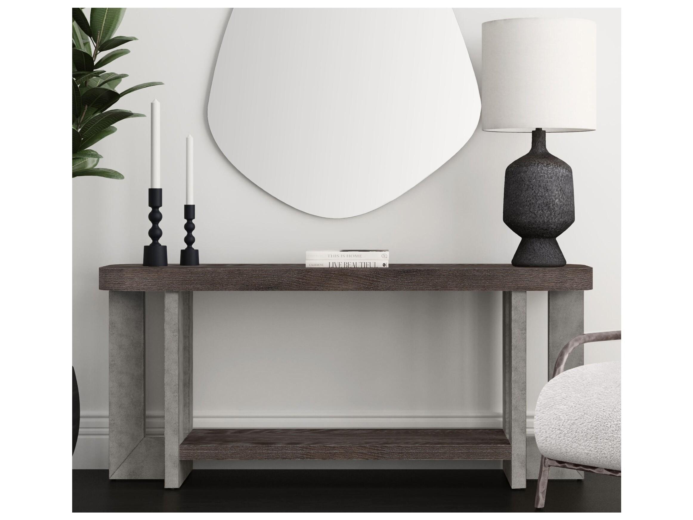 Bassett Mirror Nova Rectangular Wood Console Table