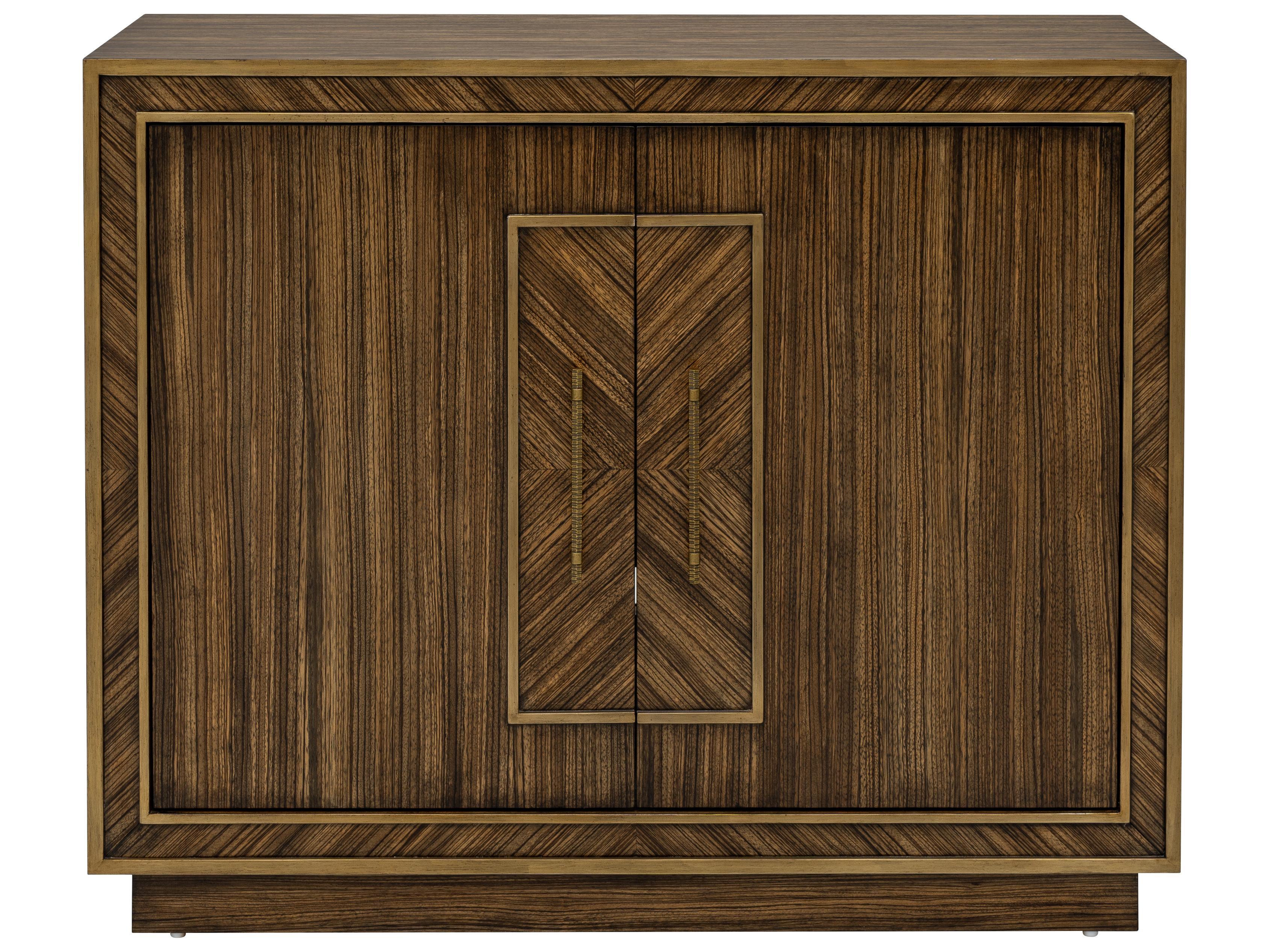 Bassett Mirror Claudia Brown Rubberwood Accent Chest