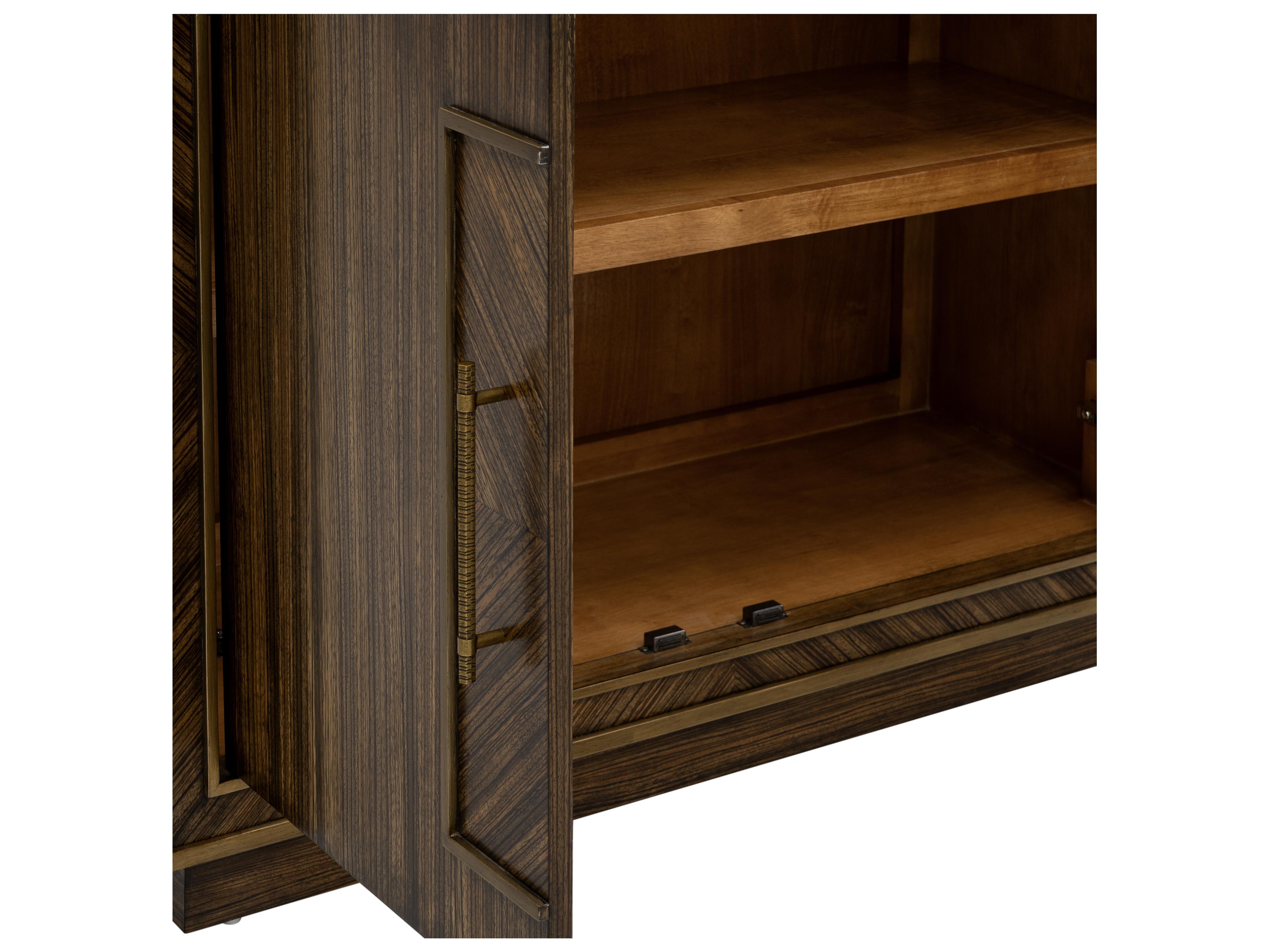 Bassett Mirror Claudia Brown Rubberwood Accent Chest