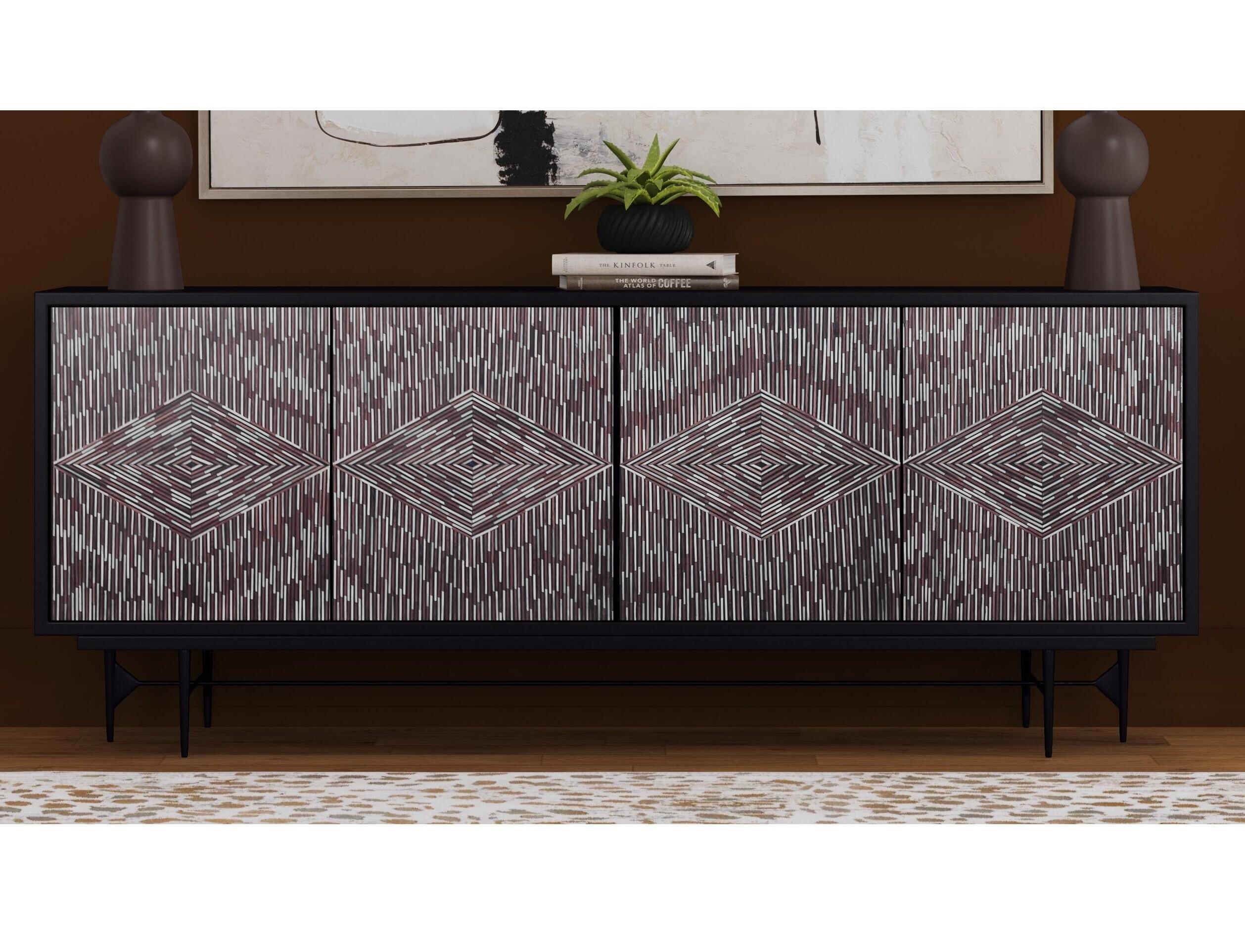 Bassett Mirror 80" Mango Wood Brown Sideboard
