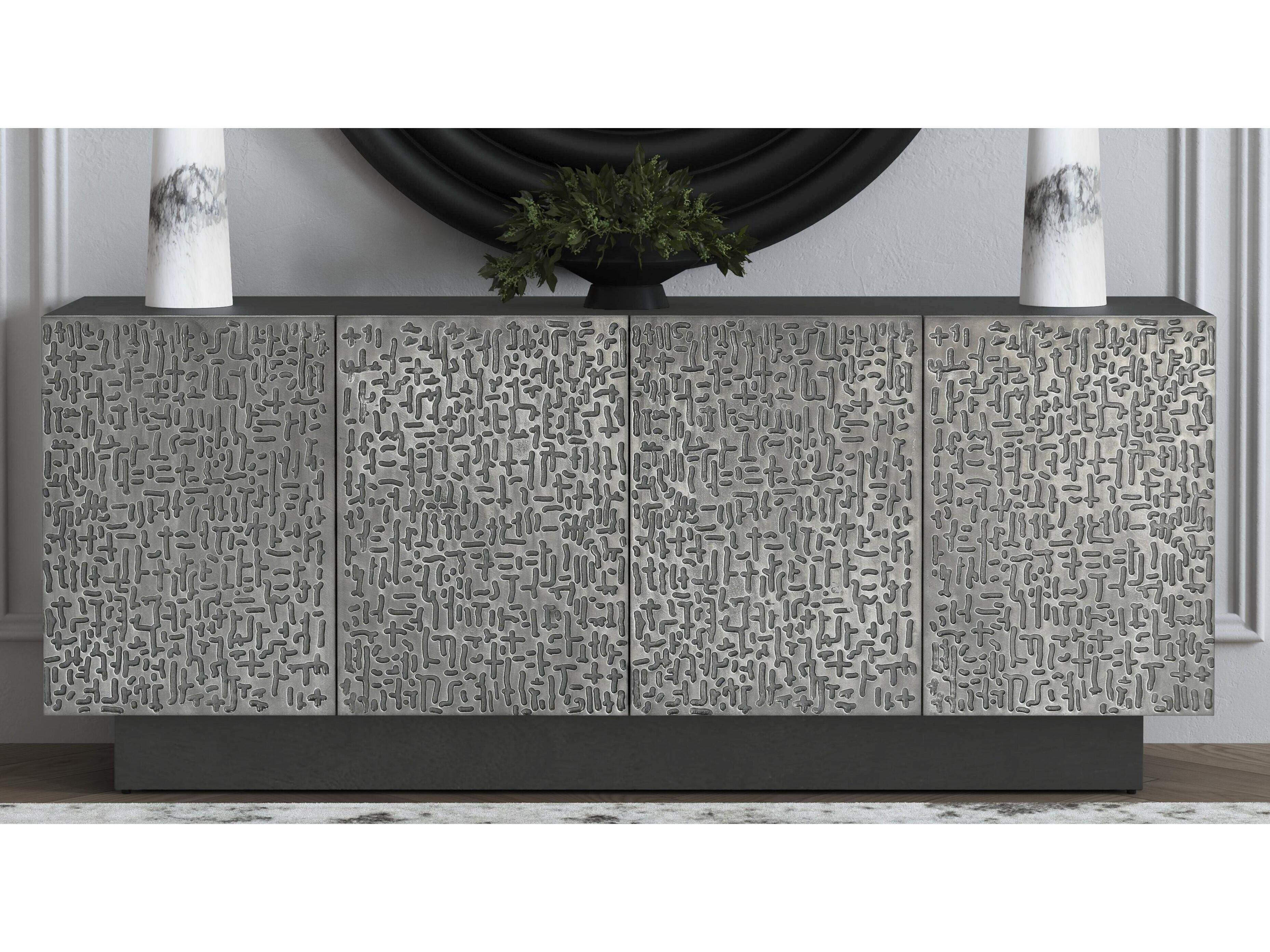 Bassett Mirror 72" Black Sideboard