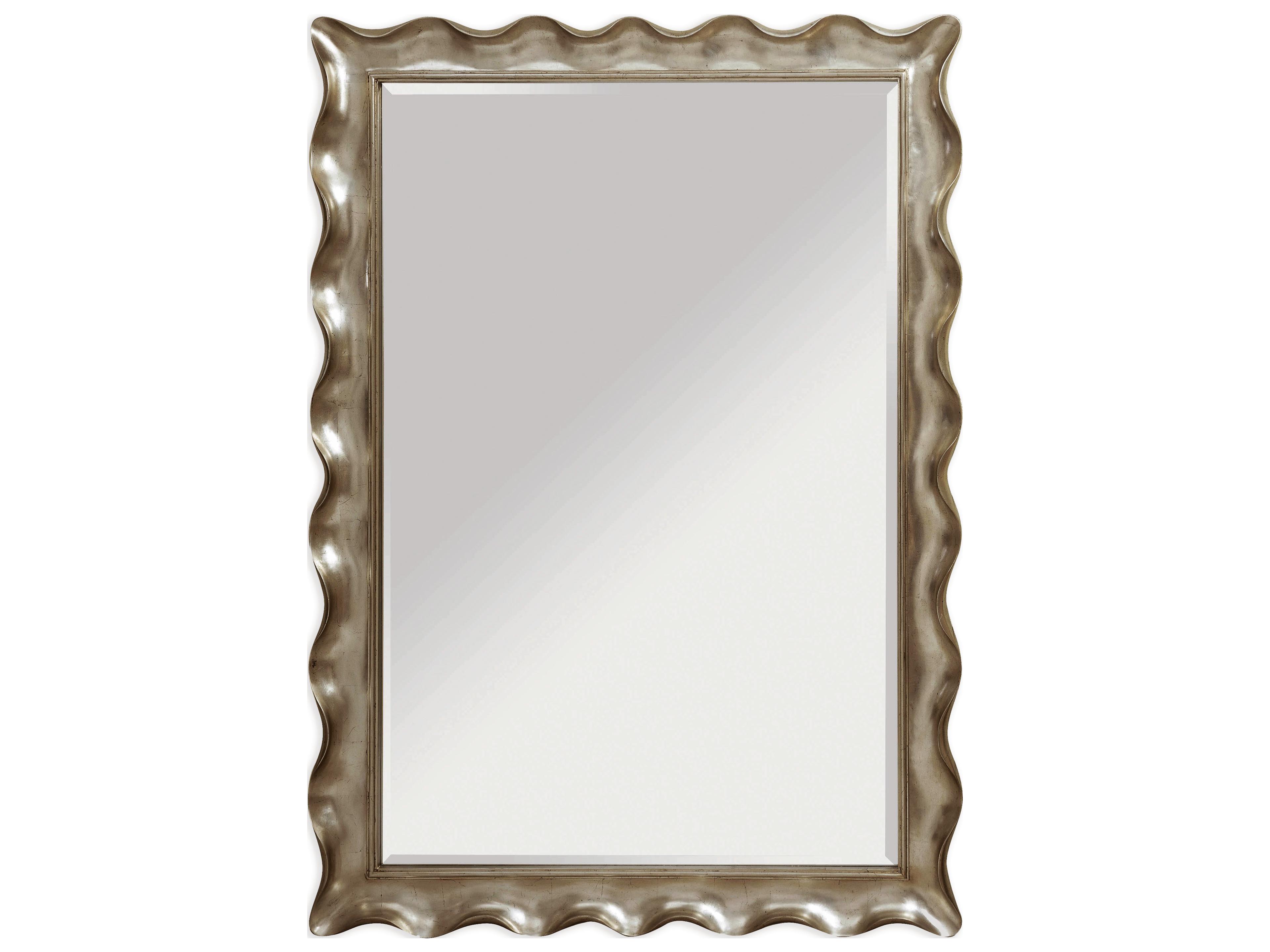 Bassett Mirror Hollywood Glam Pie Crust Rectangular Leaner Floor Mirror