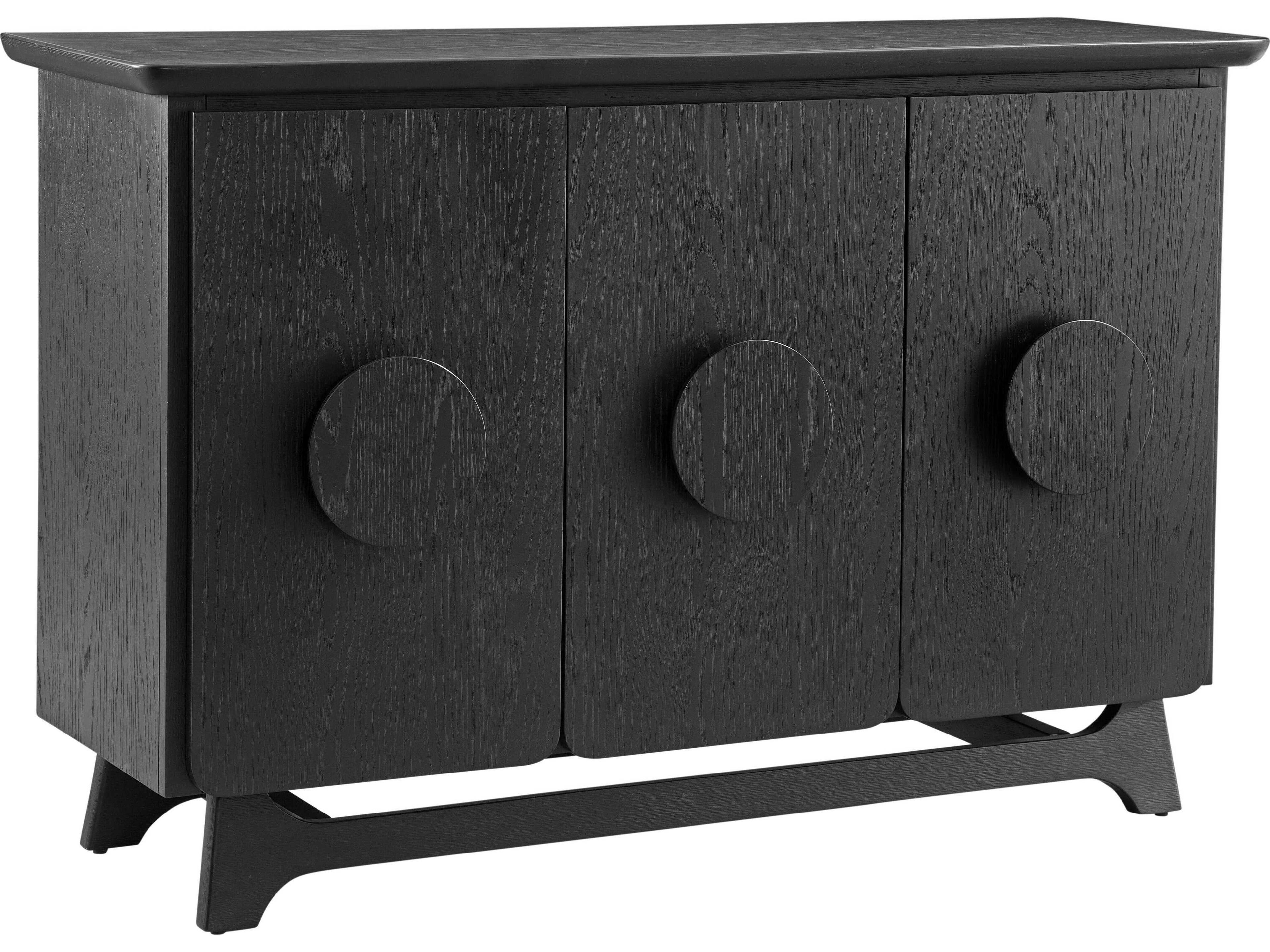 Bassett Mirror Dunnigan 55" Solid Wood Black Sideboard