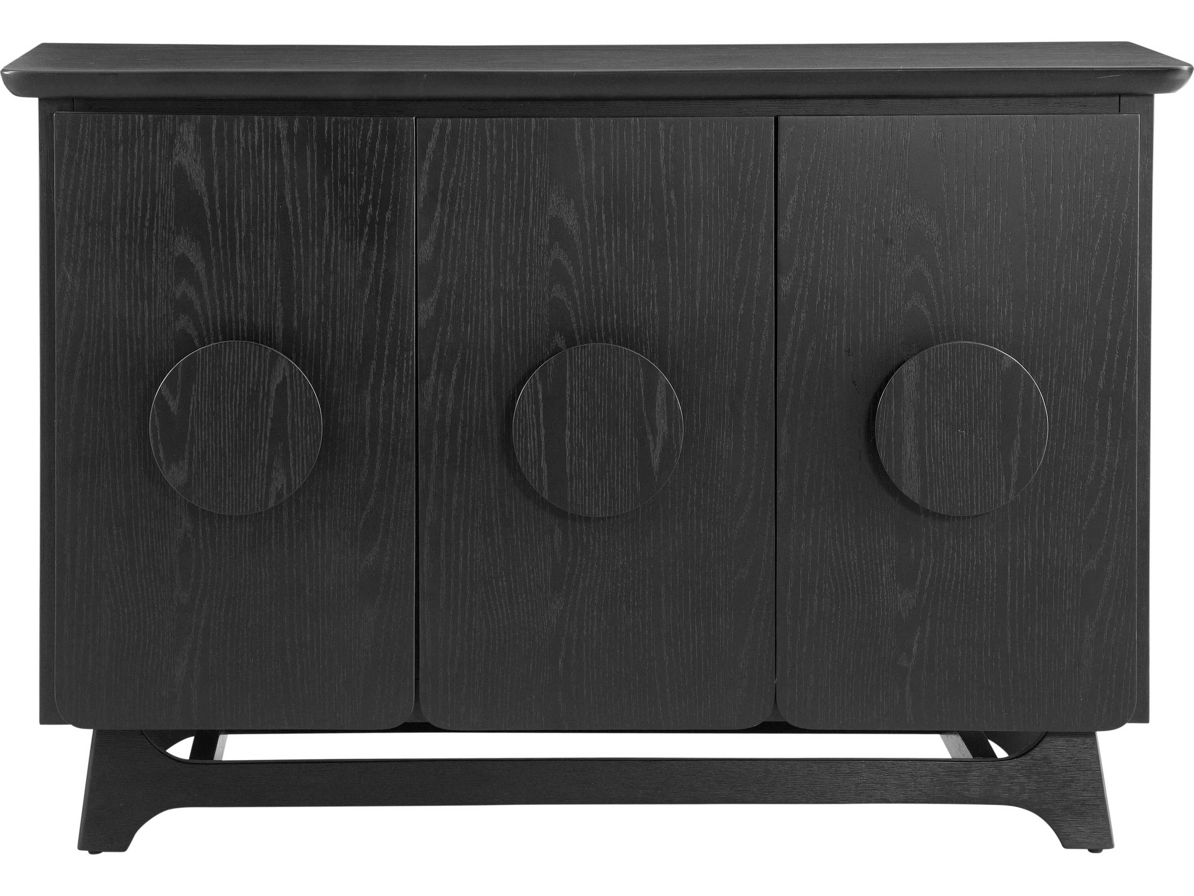 Bassett Mirror Dunnigan 55" Solid Wood Black Sideboard