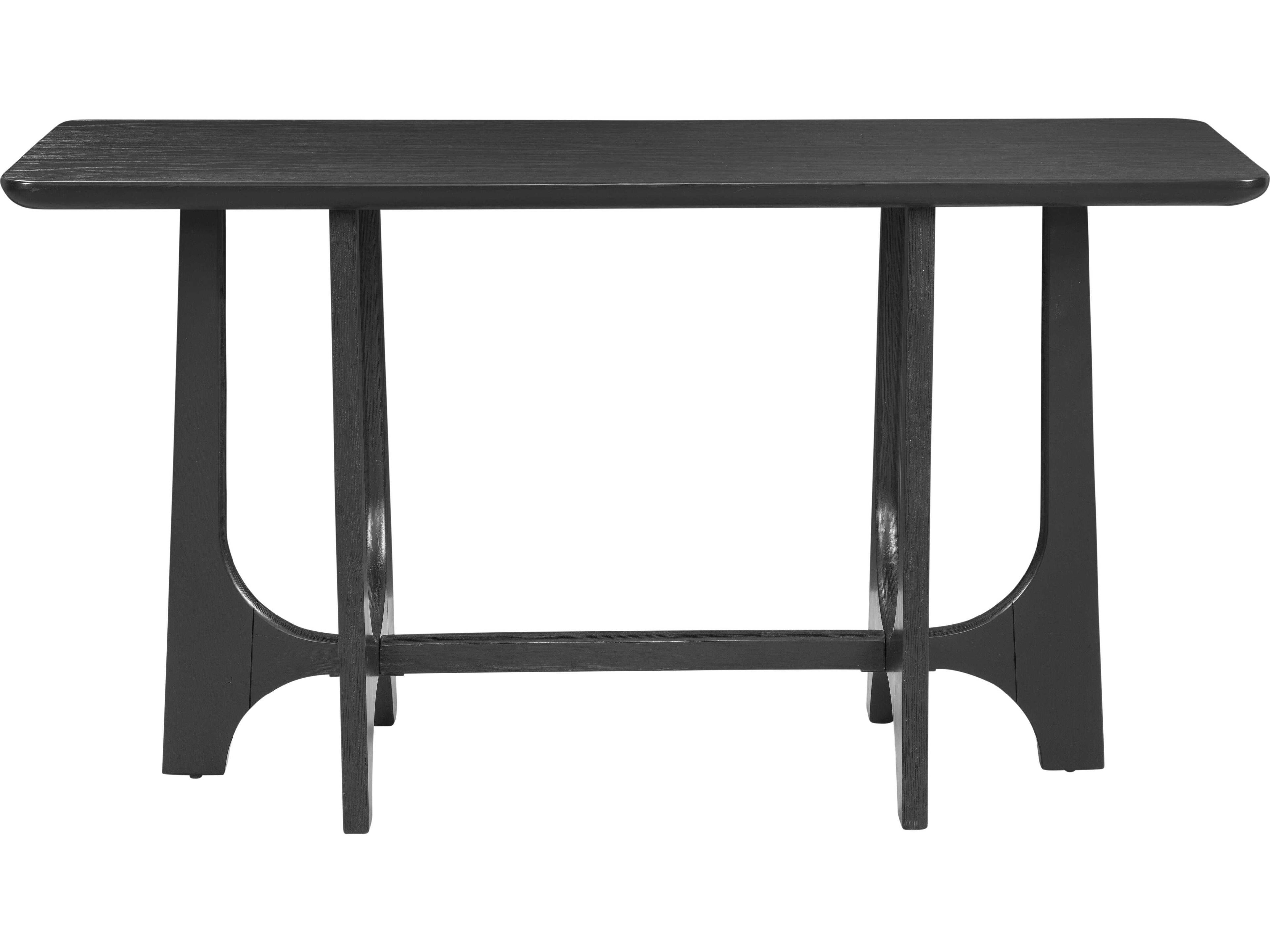 Bassett Mirror Dunnigan Rectangular Wood Black Console Table
