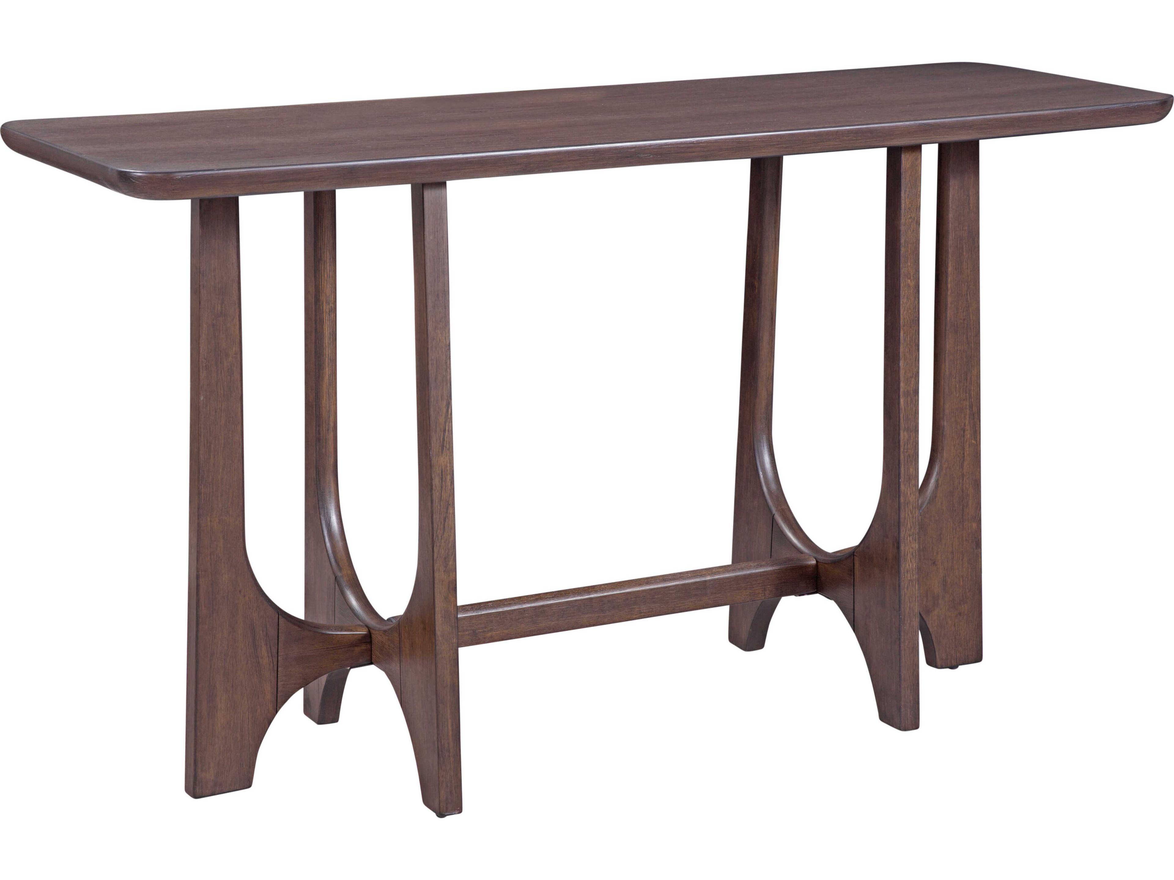 Bassett Mirror Dunnigan Brown Round Wood Console Table