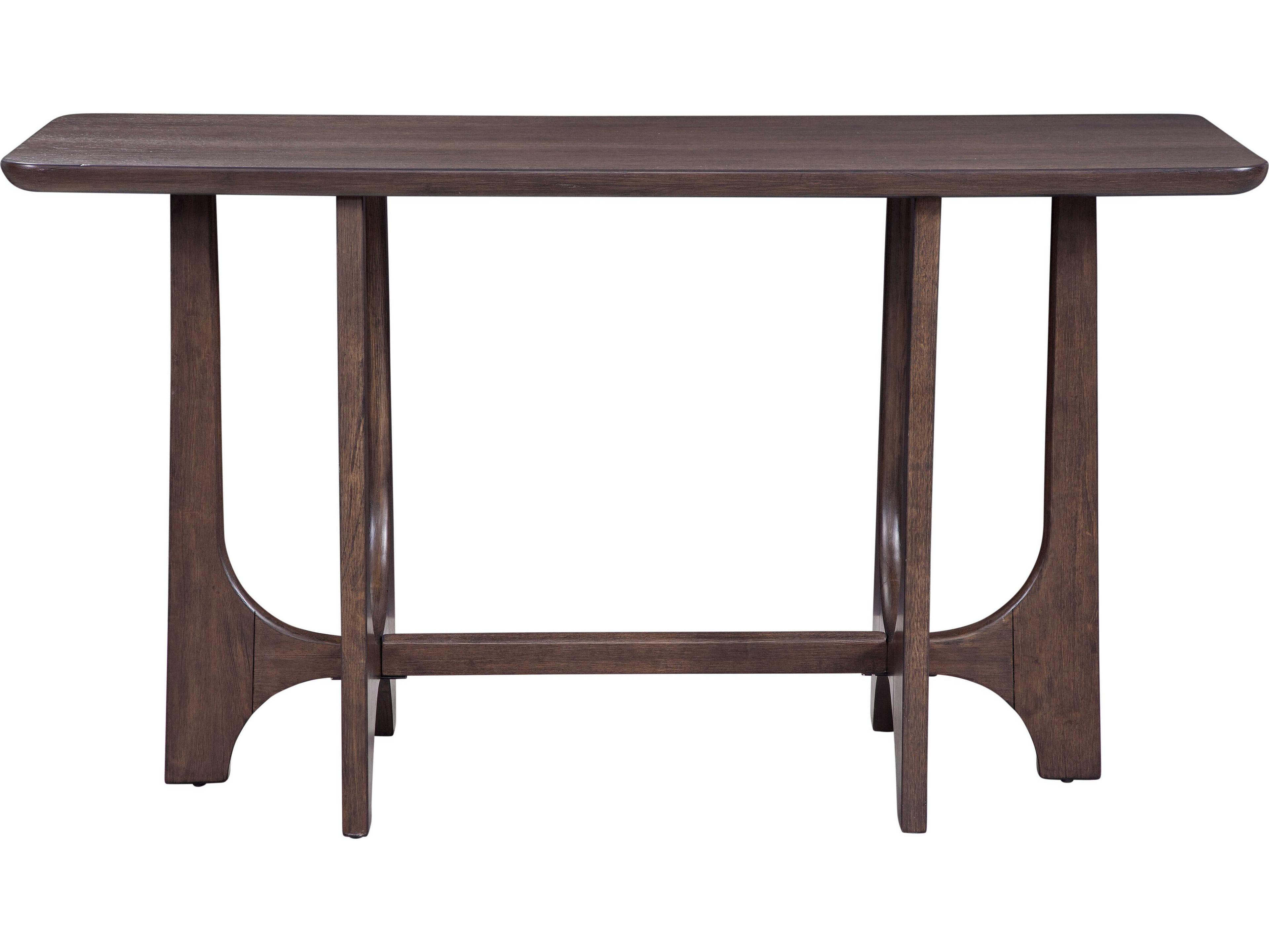 Bassett Mirror Dunnigan Brown Round Wood Console Table