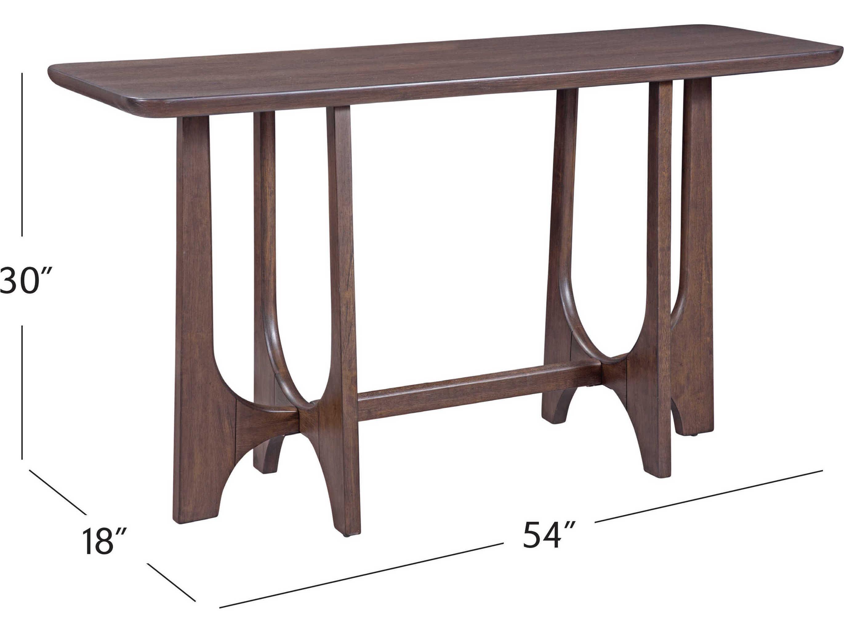 Bassett Mirror Dunnigan Brown Round Wood Console Table