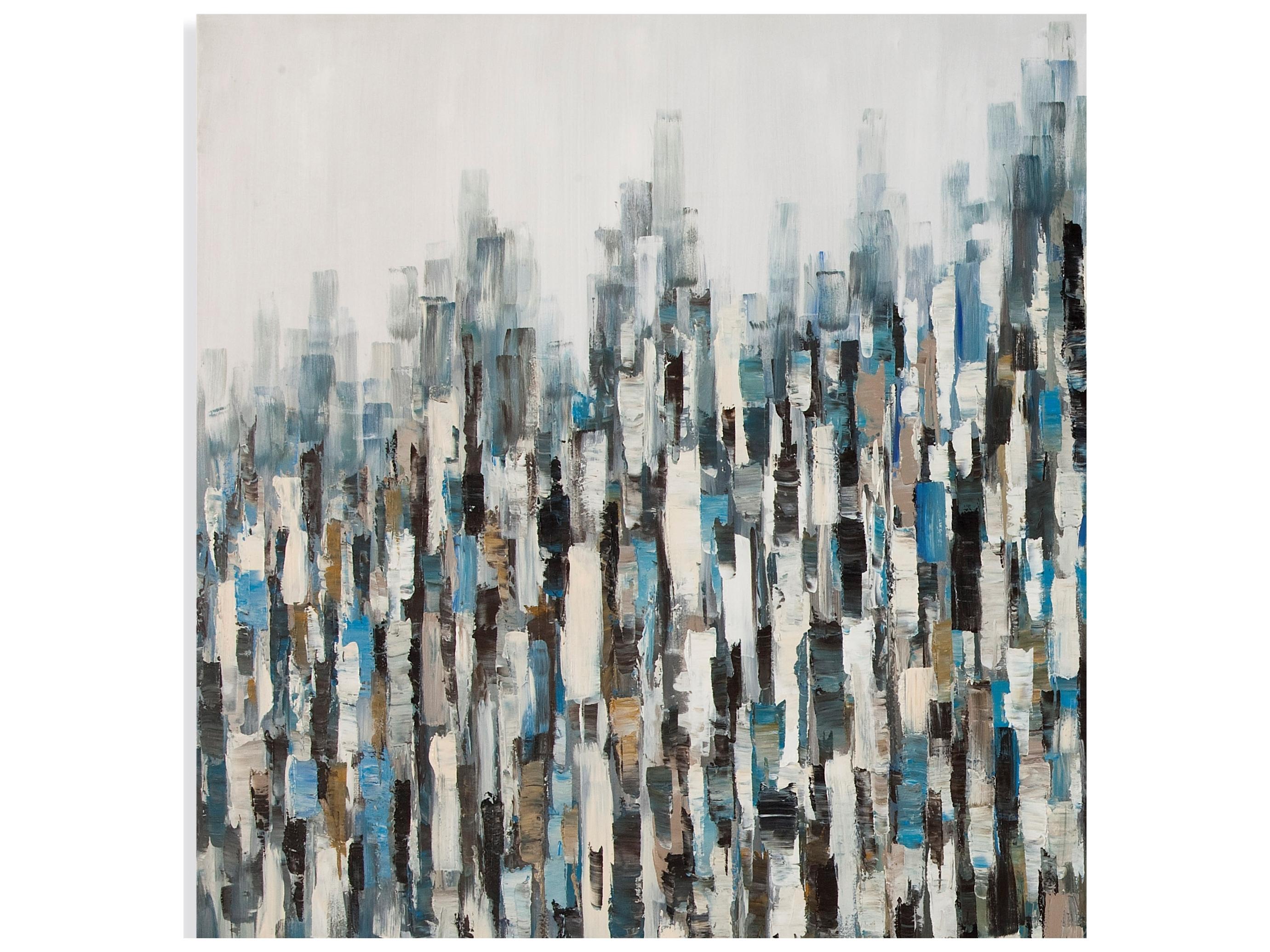 Bassett Mirror Thoroughly Modern Blue Lines Wall Art