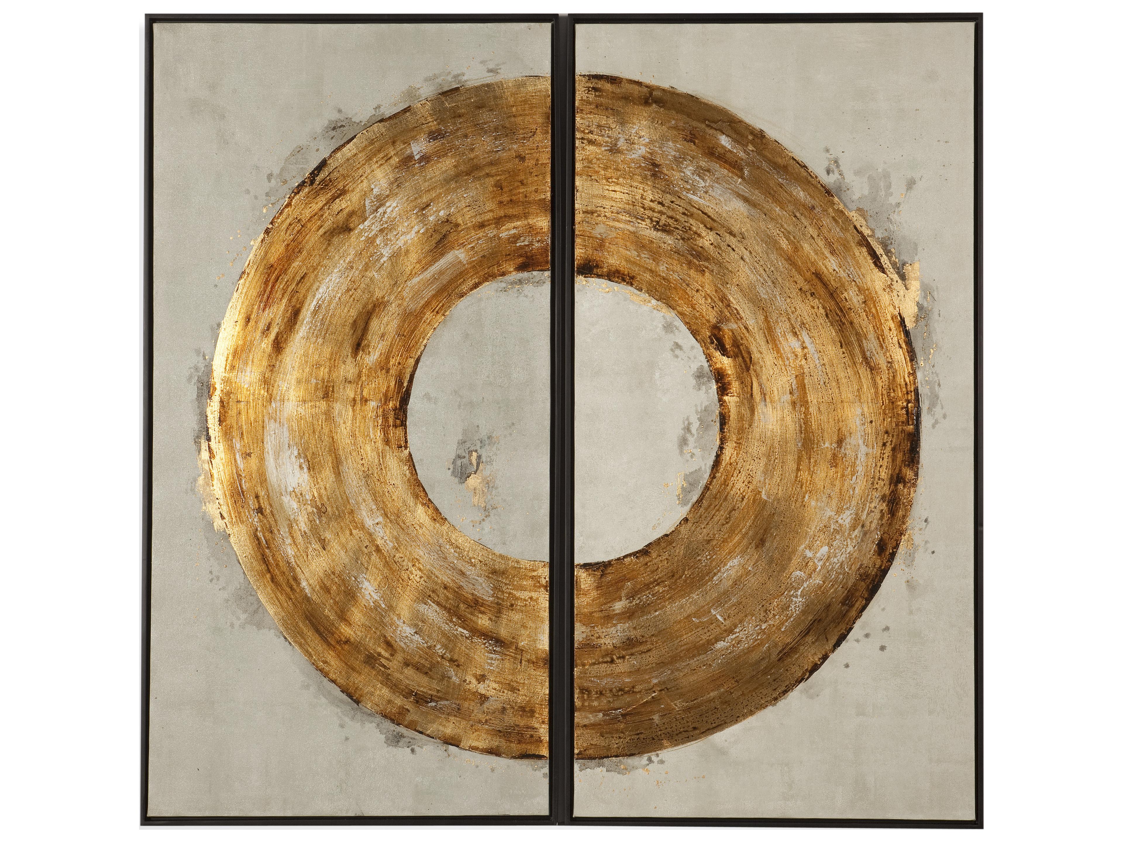 Bassett Mirror Modern Metallics Ring of Fire Wall Art