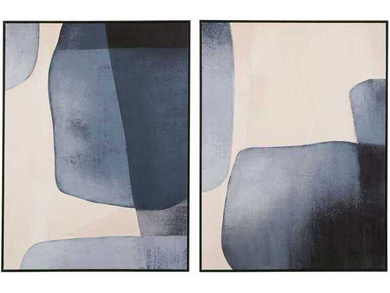 Bassett Mirror 47" Blue Lively Wall Art 2 Piece Set