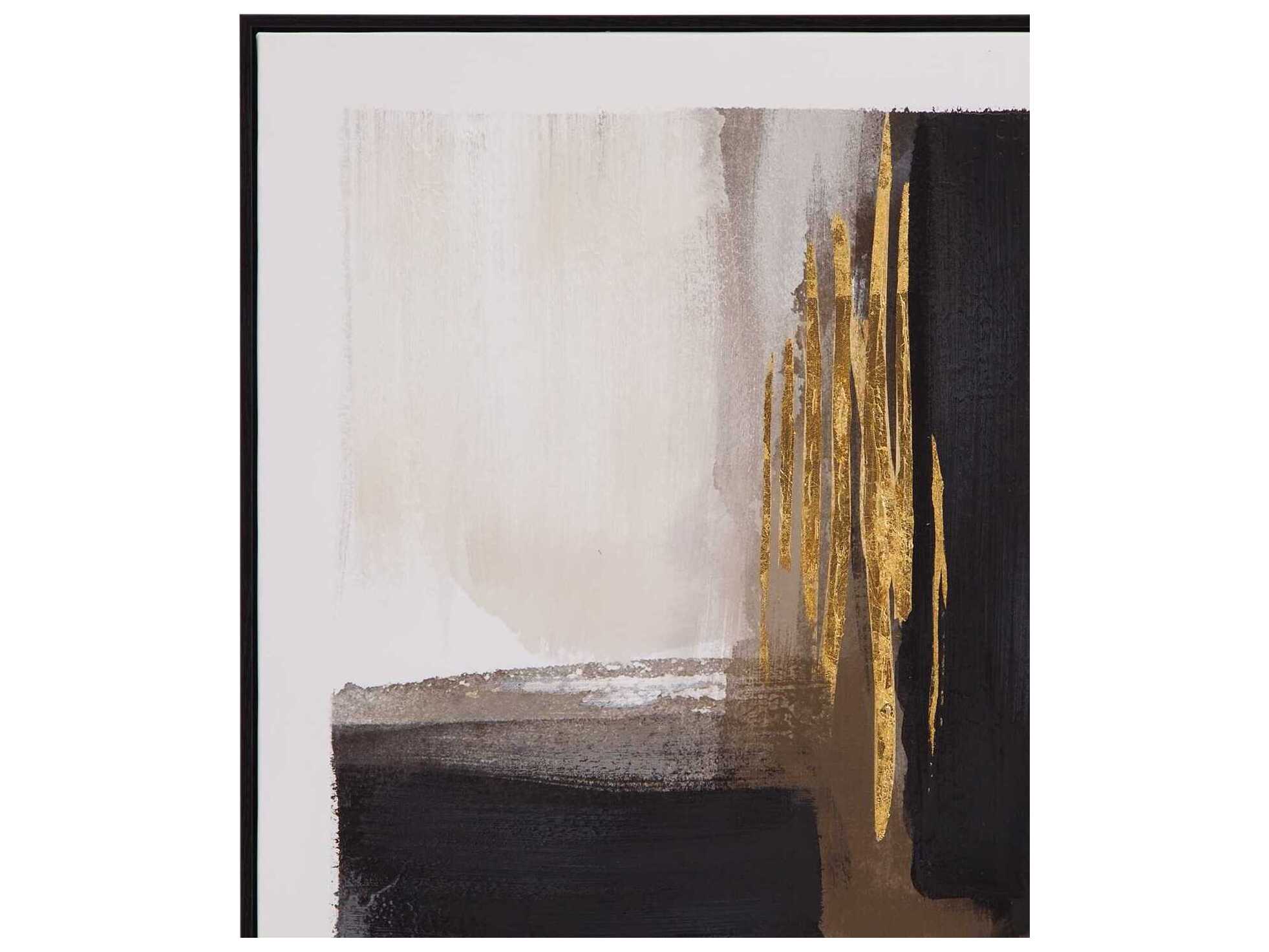 Bassett Mirror 24" Black Journey Canvas Art Wall Art 3 Piece Set