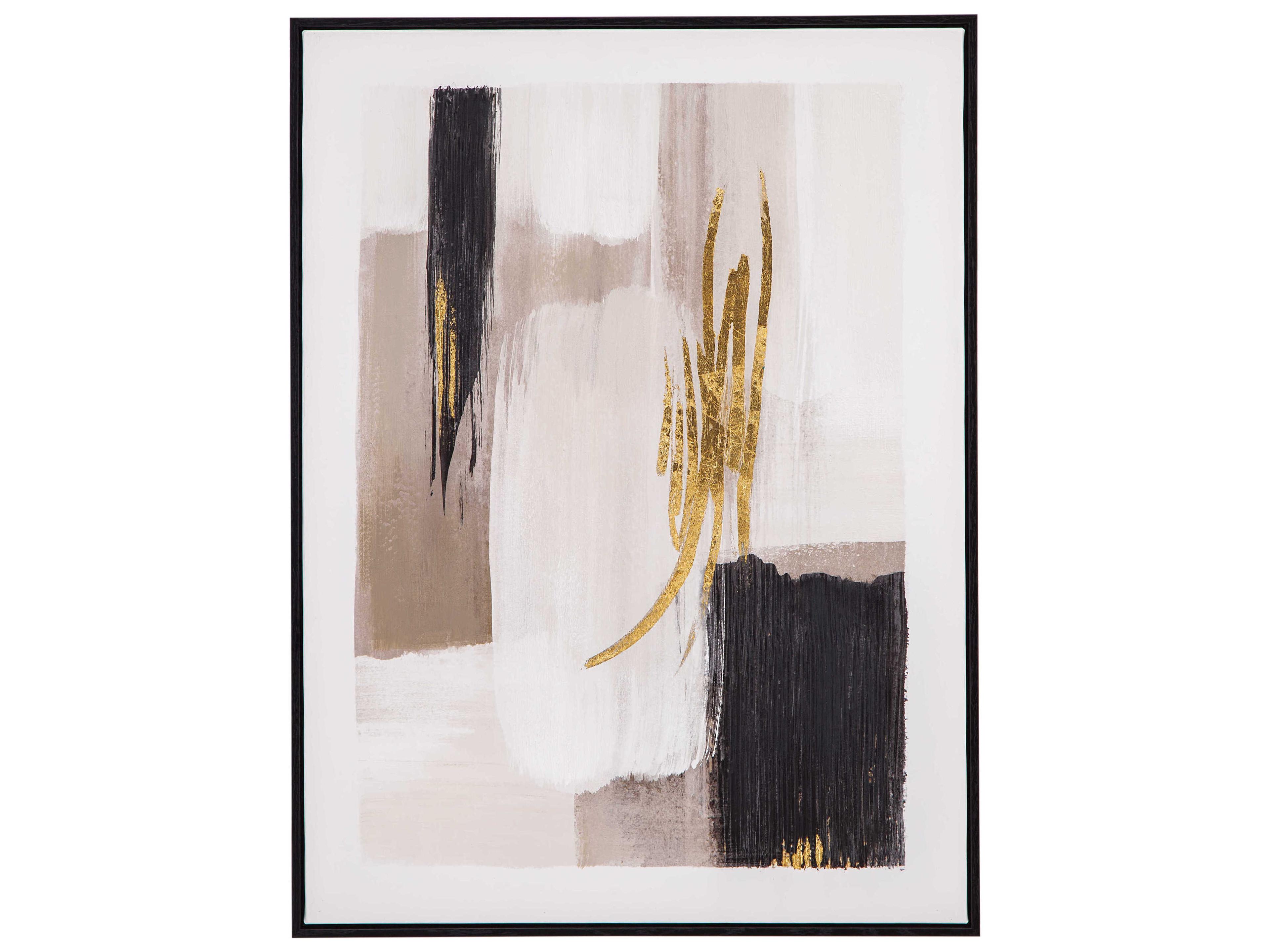 Bassett Mirror 24" Black Journey Canvas Art Wall Art 3 Piece Set