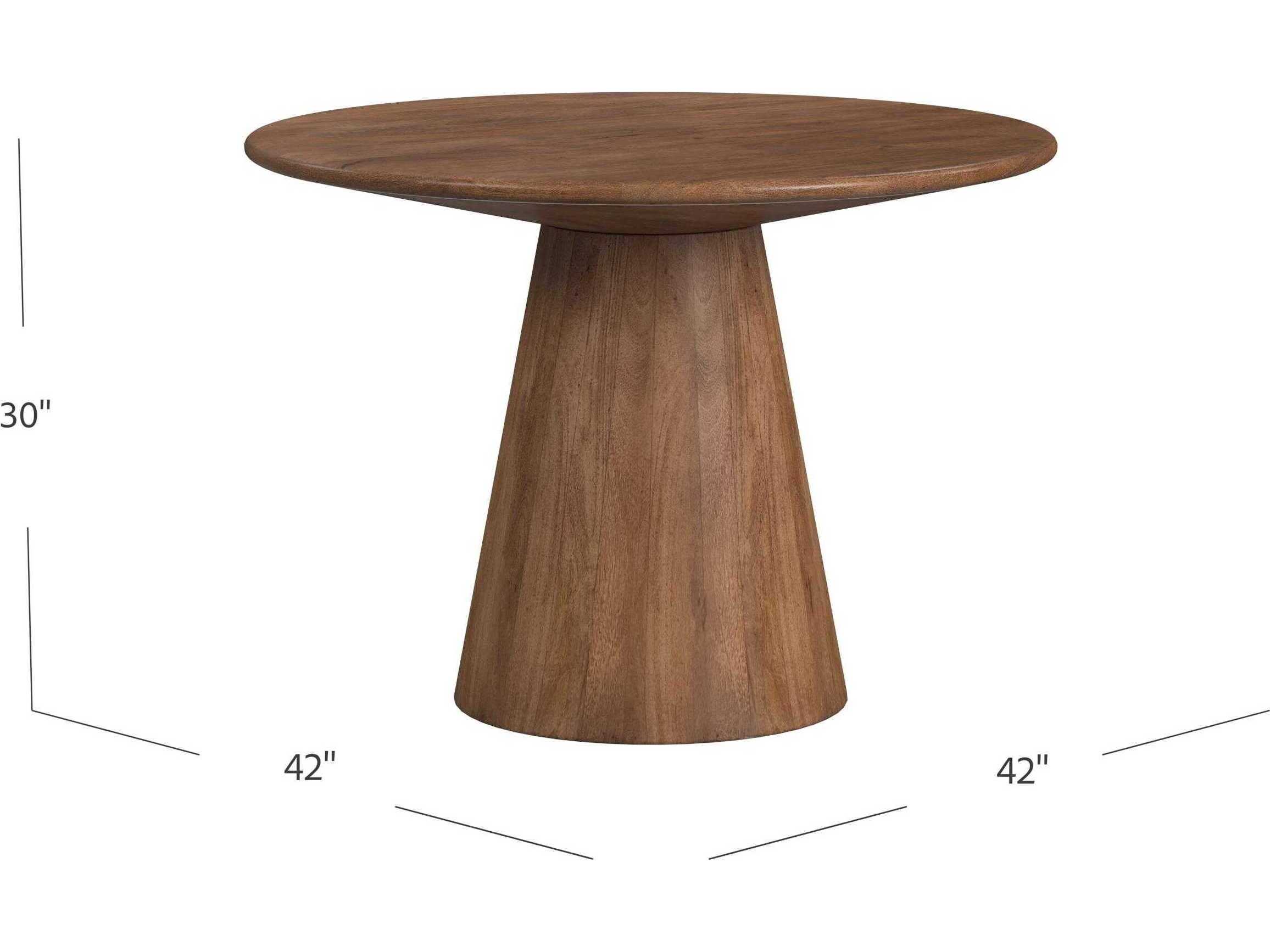 Bassett Mirror Raynor Round Wood Chesttnut Dining Table