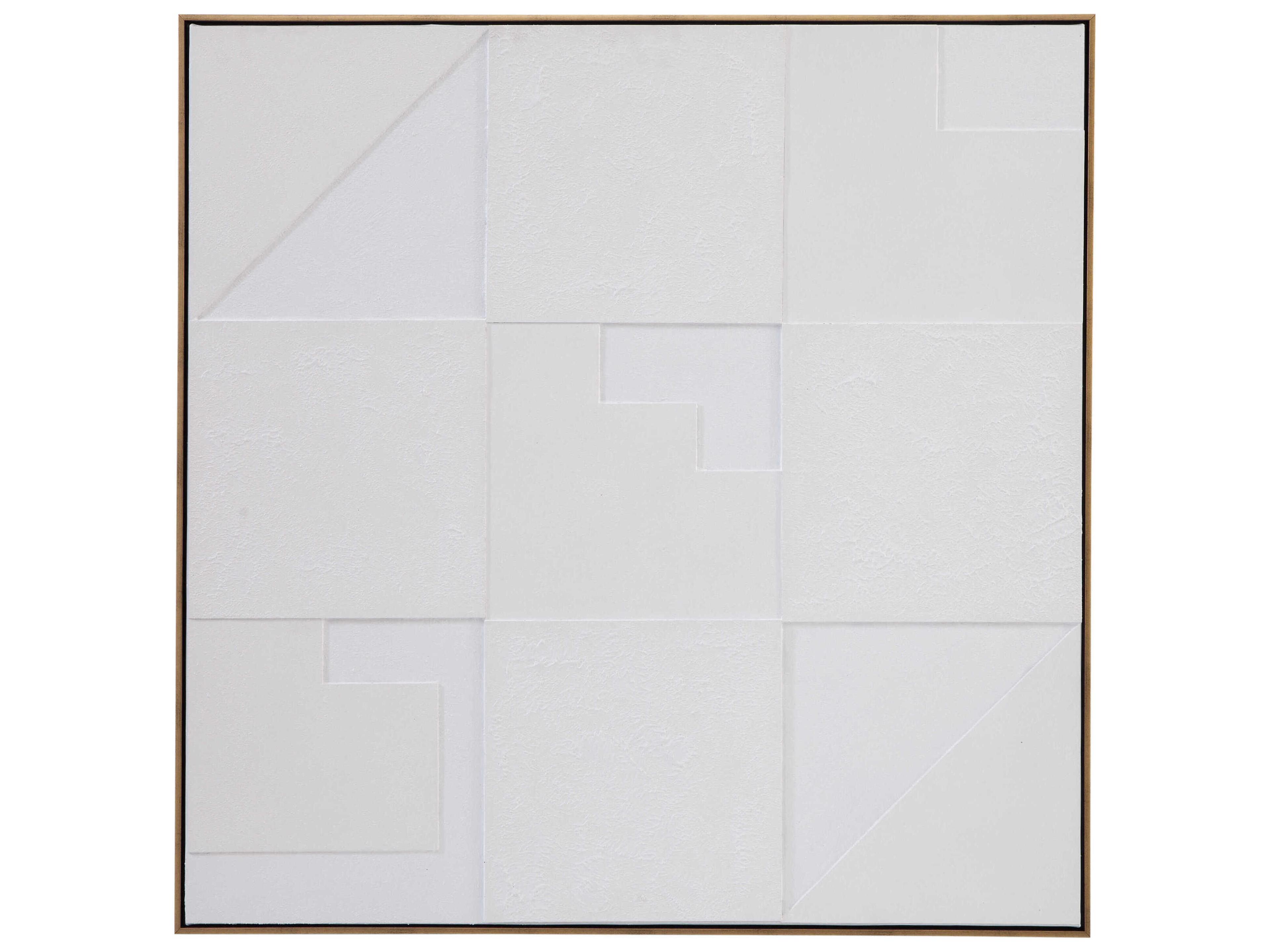 Bassett Mirror 39" White Adema Wall Art