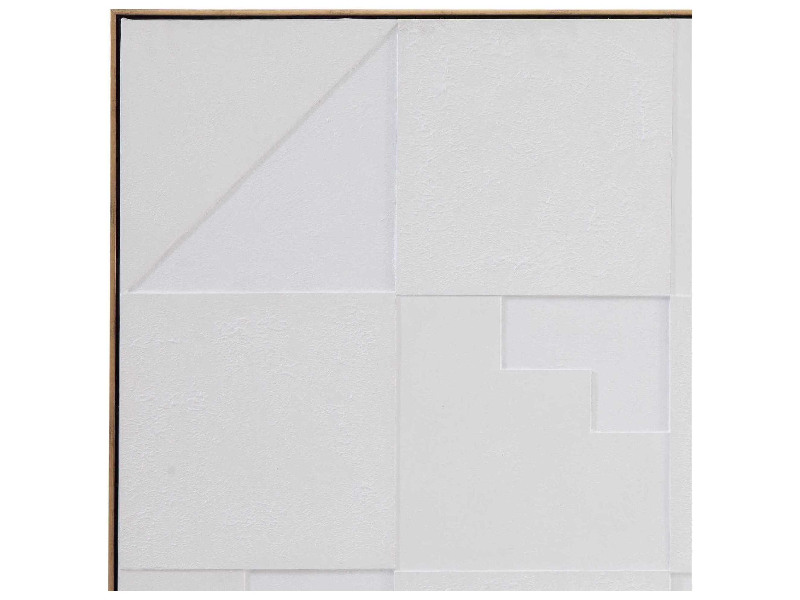 Bassett Mirror 39" White Adema Wall Art