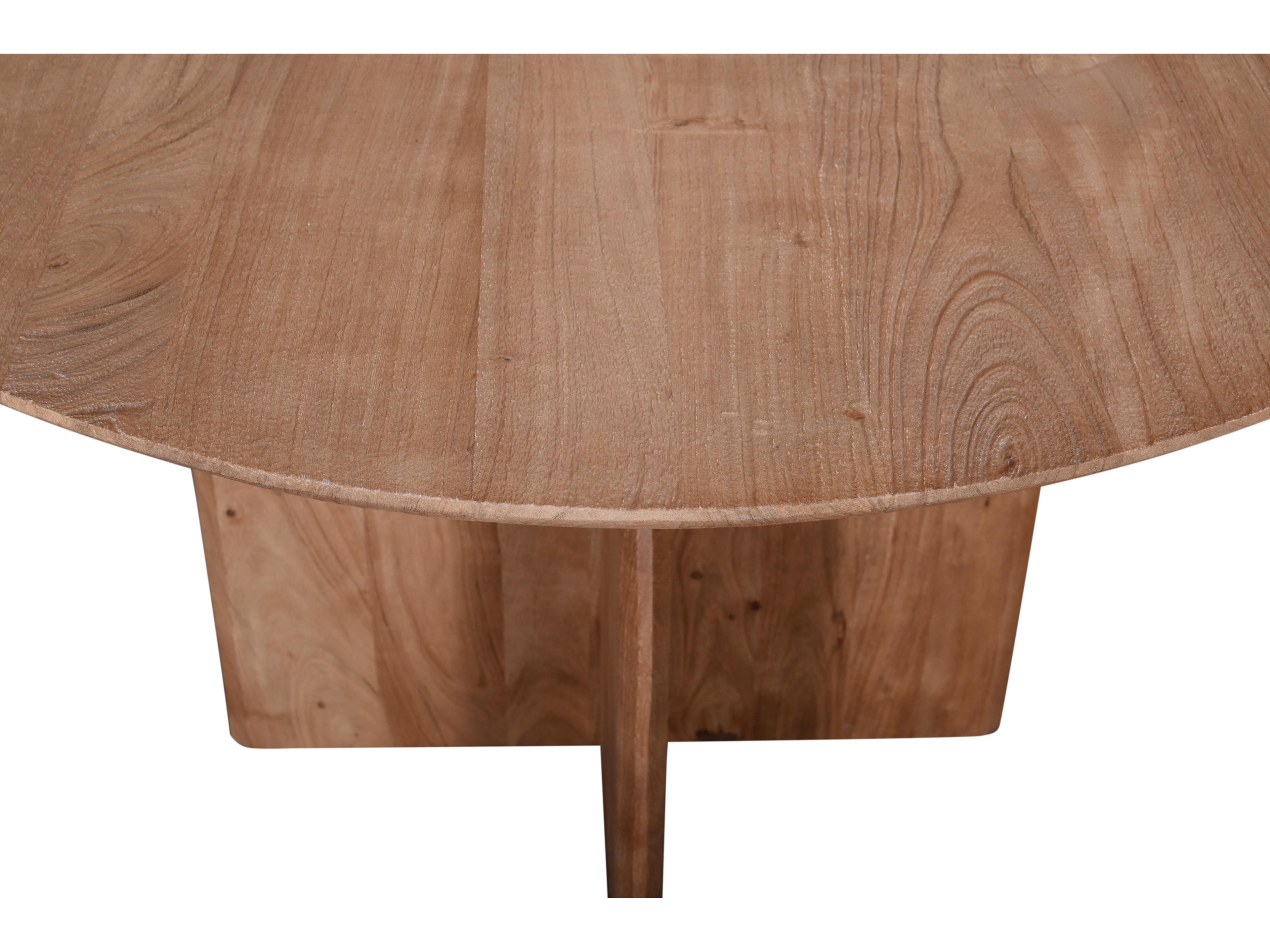 Bassett Mirror Bartlett Round Wood Mango With Sandblasting Dining Table