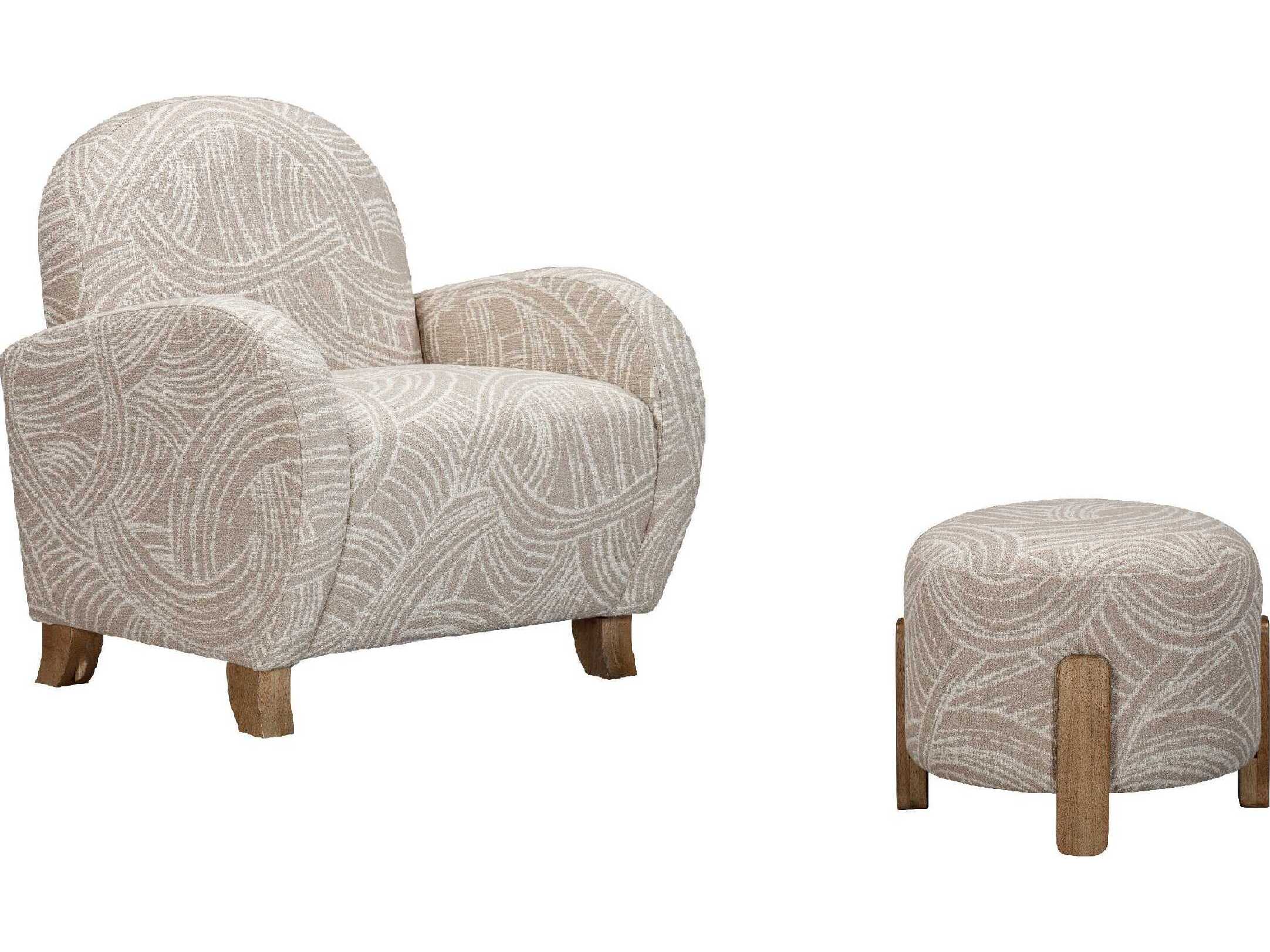 Bassett Mirror Brown Willow Accent Ottoman