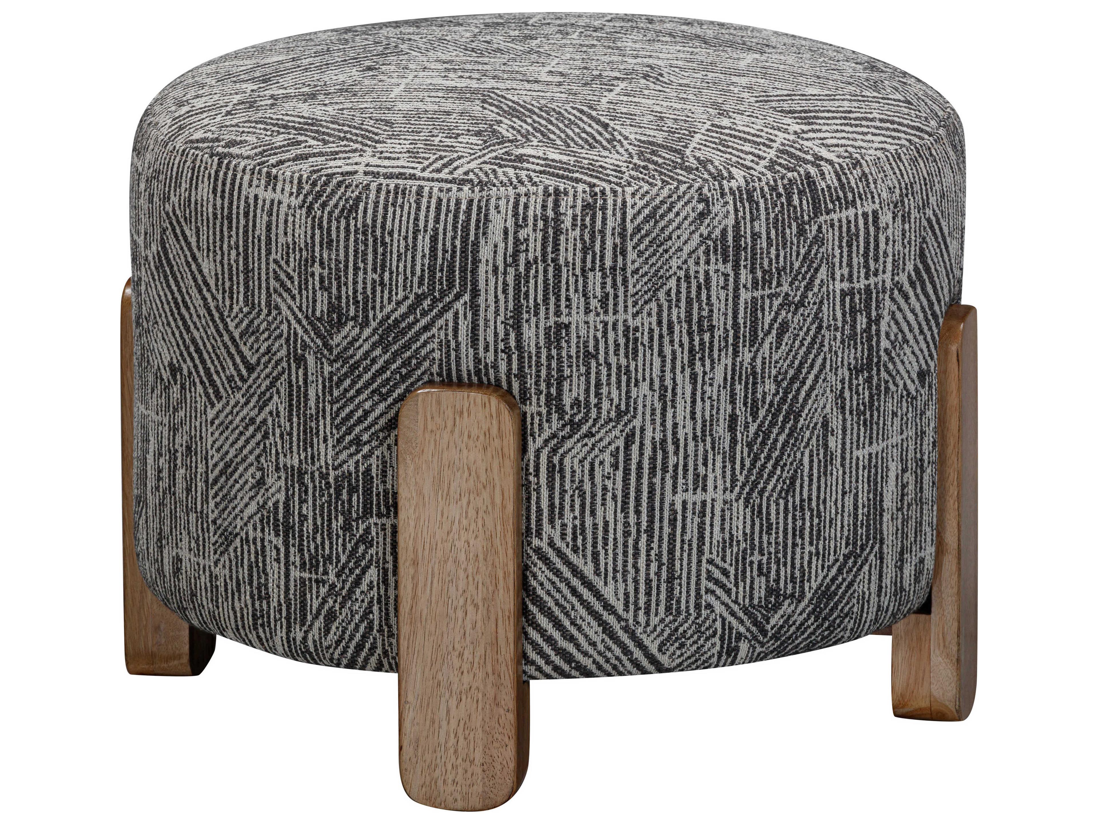 Bassett Mirror Black Jasper Accent Ottoman