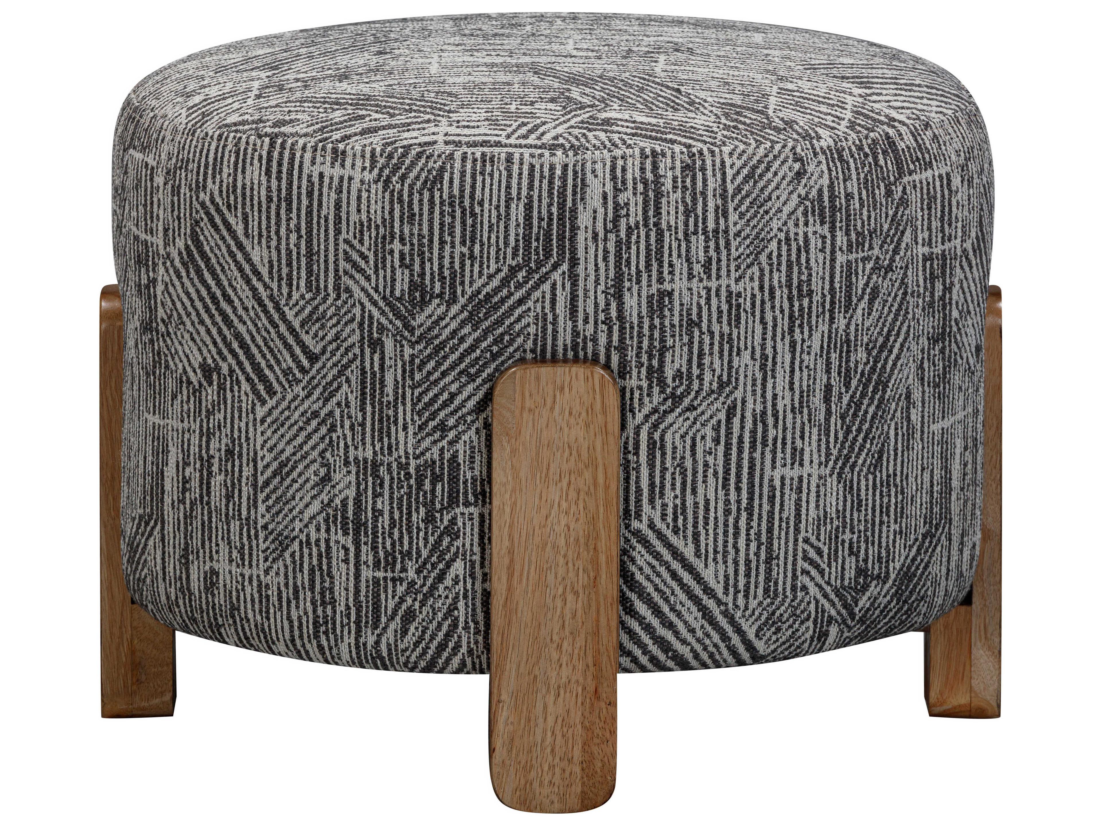 Bassett Mirror Black Jasper Accent Ottoman