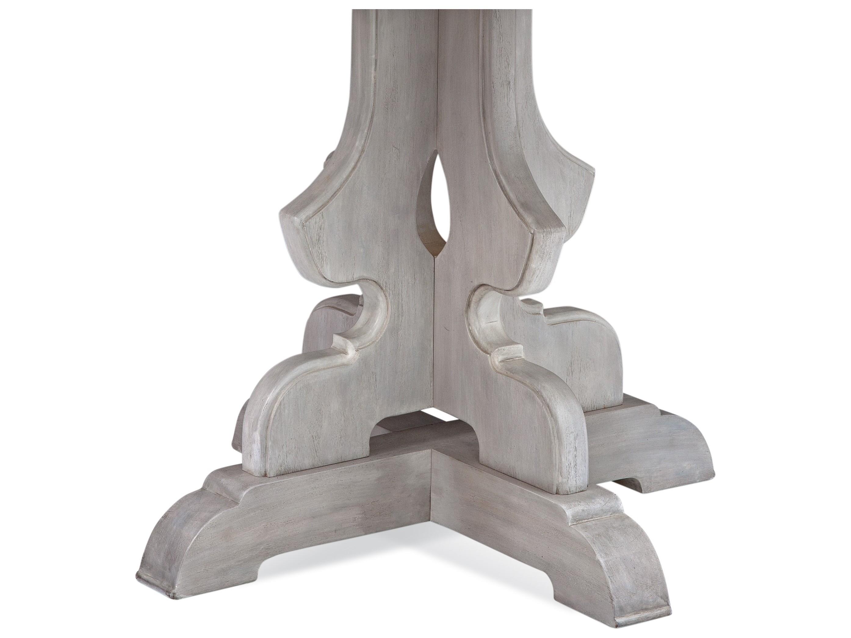 Bassett Mirror Delaney Round Marble Gray Dining Table