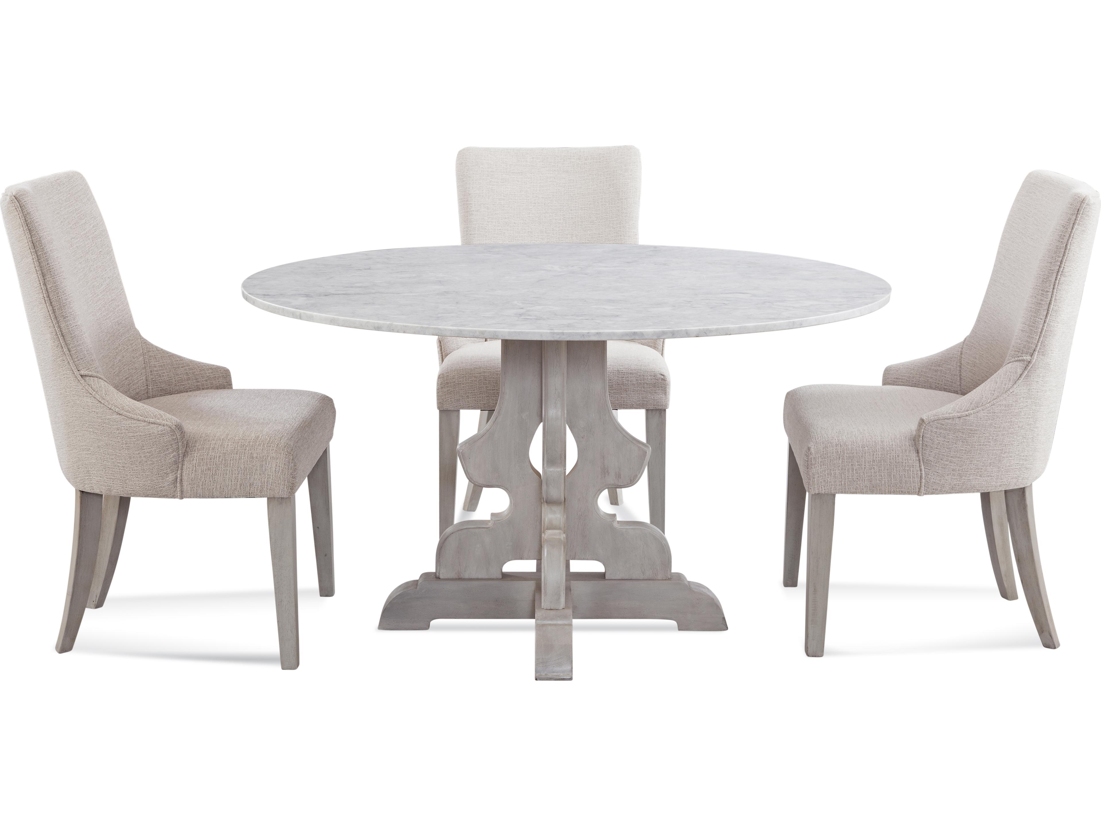 Bassett Mirror Delaney Gray Upholstered Arm Dining Chair