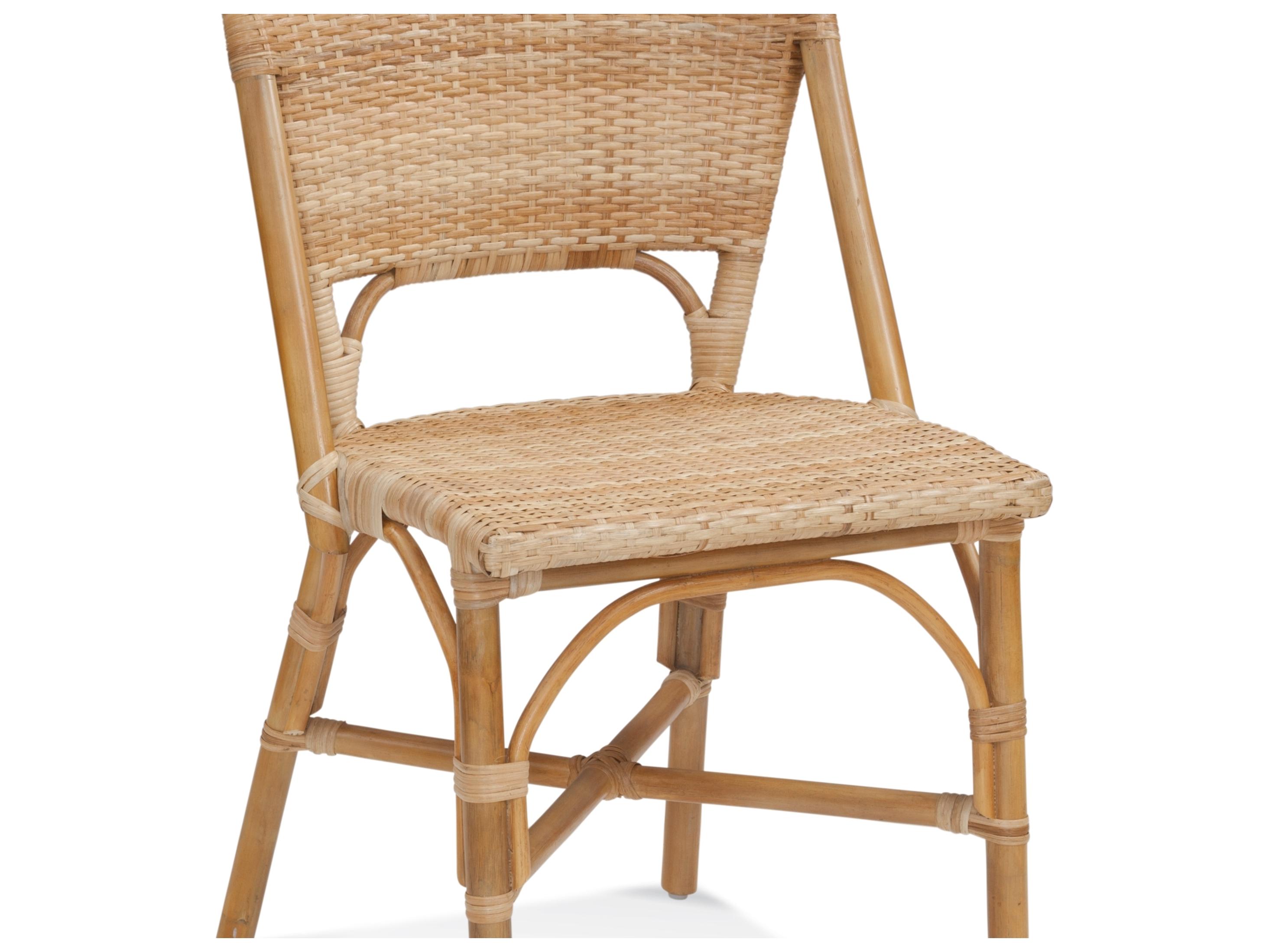 Bassett Mirror Granada Rattan Natural Side Dining Chair