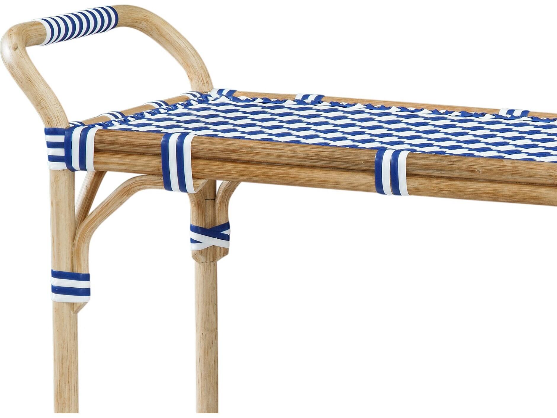 Bassett Mirror Wood Natural Blue & White Bar Car