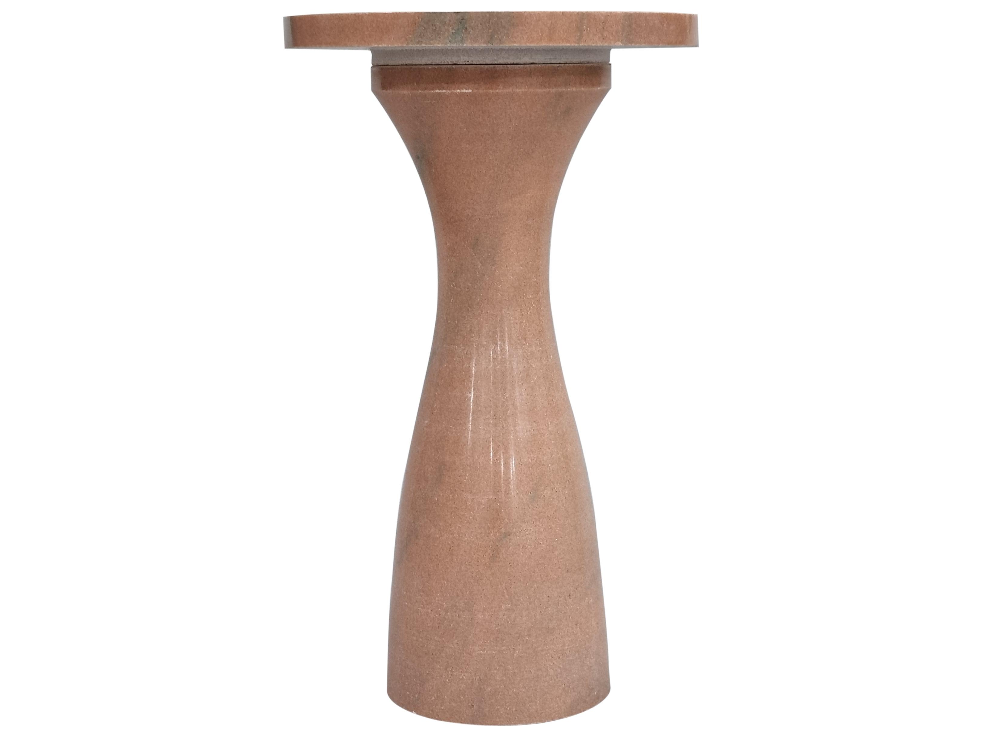 Bassett Mirror Baird Round Marble Clay End Table