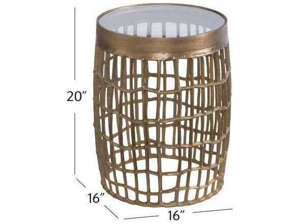 Bassett Mirror Bronze Harper Accent Table