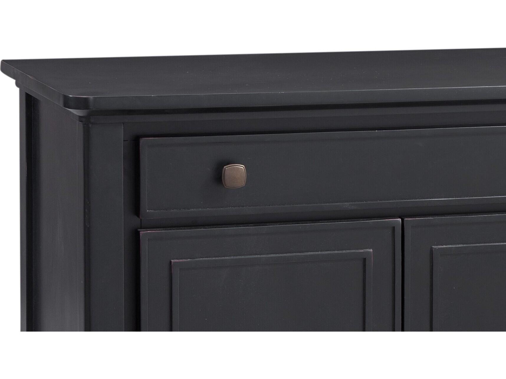 Bassett Mirror Hudson 66" Antique Black Sideboard