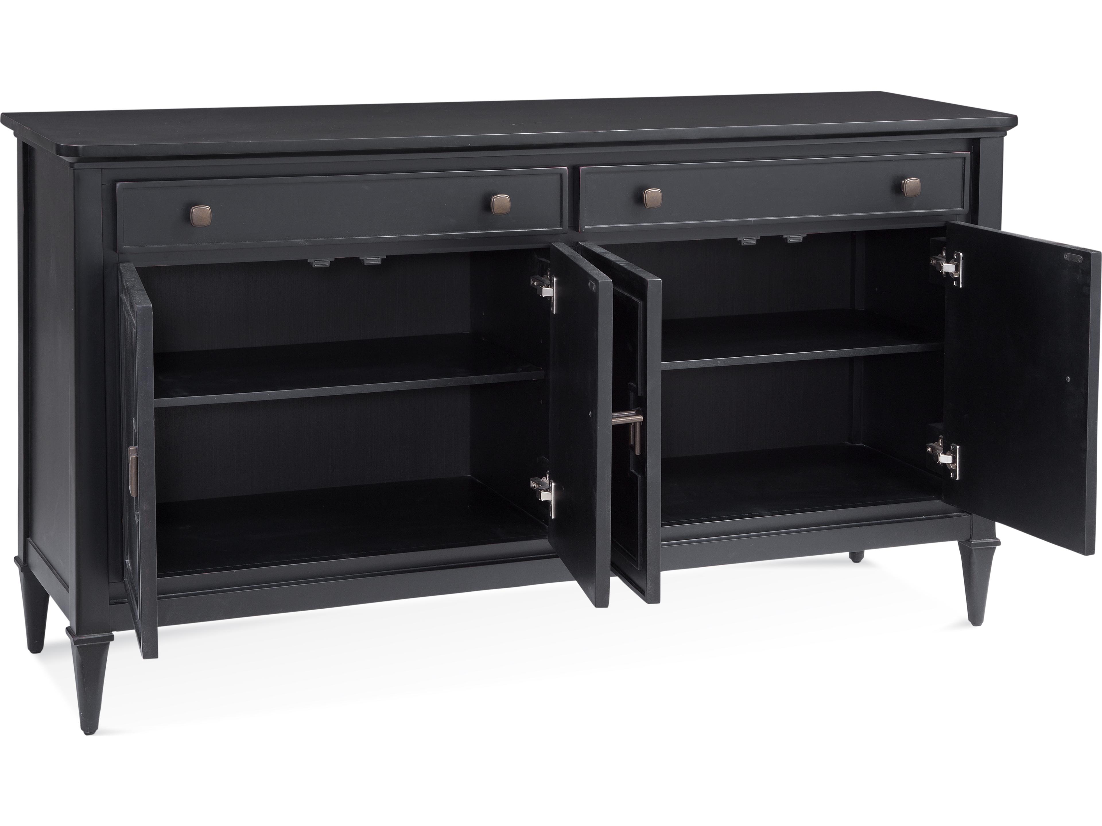 Bassett Mirror Hudson 66" Antique Black Sideboard