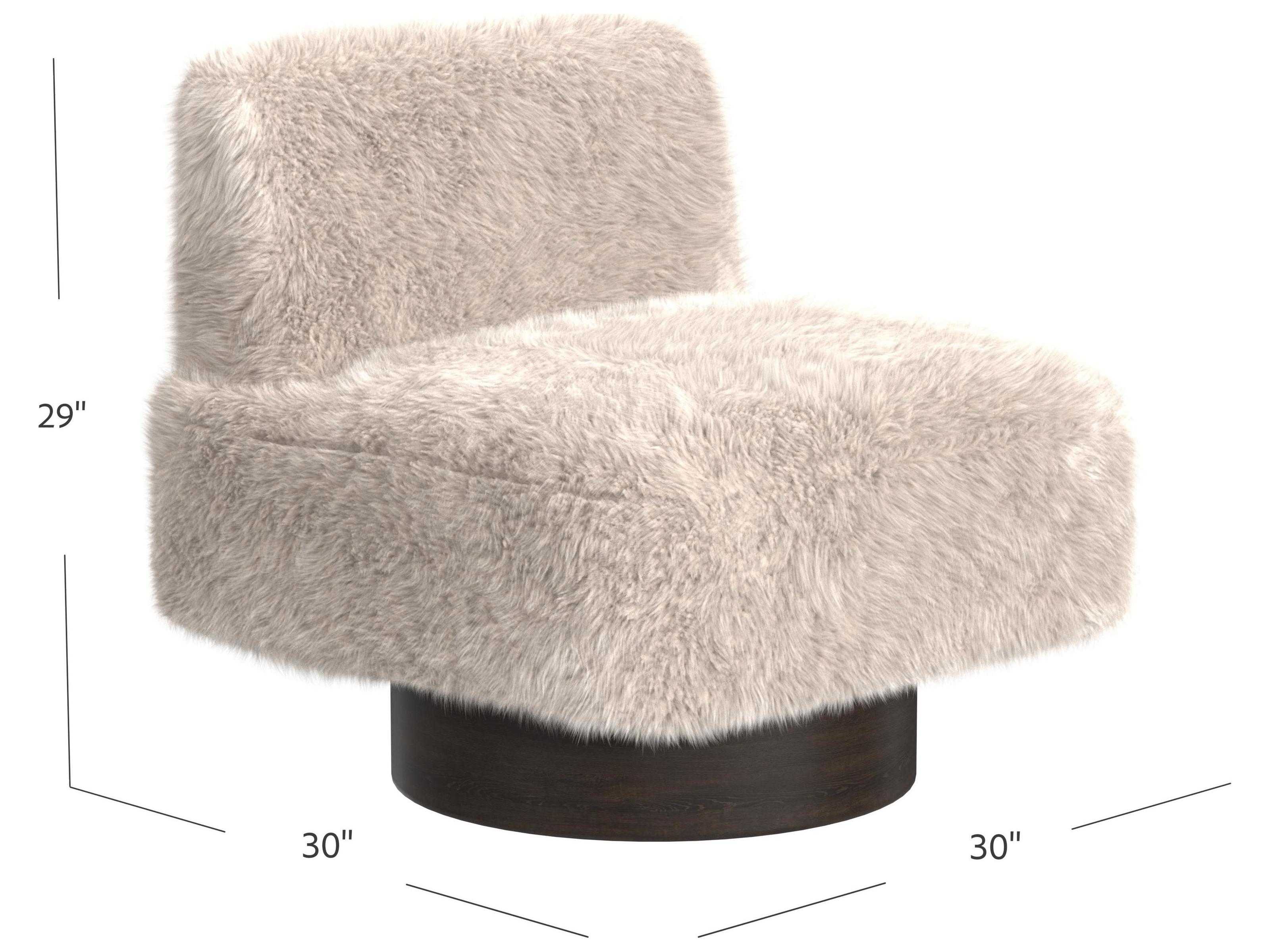 Bassett Mirror Amaya Swivel Beige Accent Chair