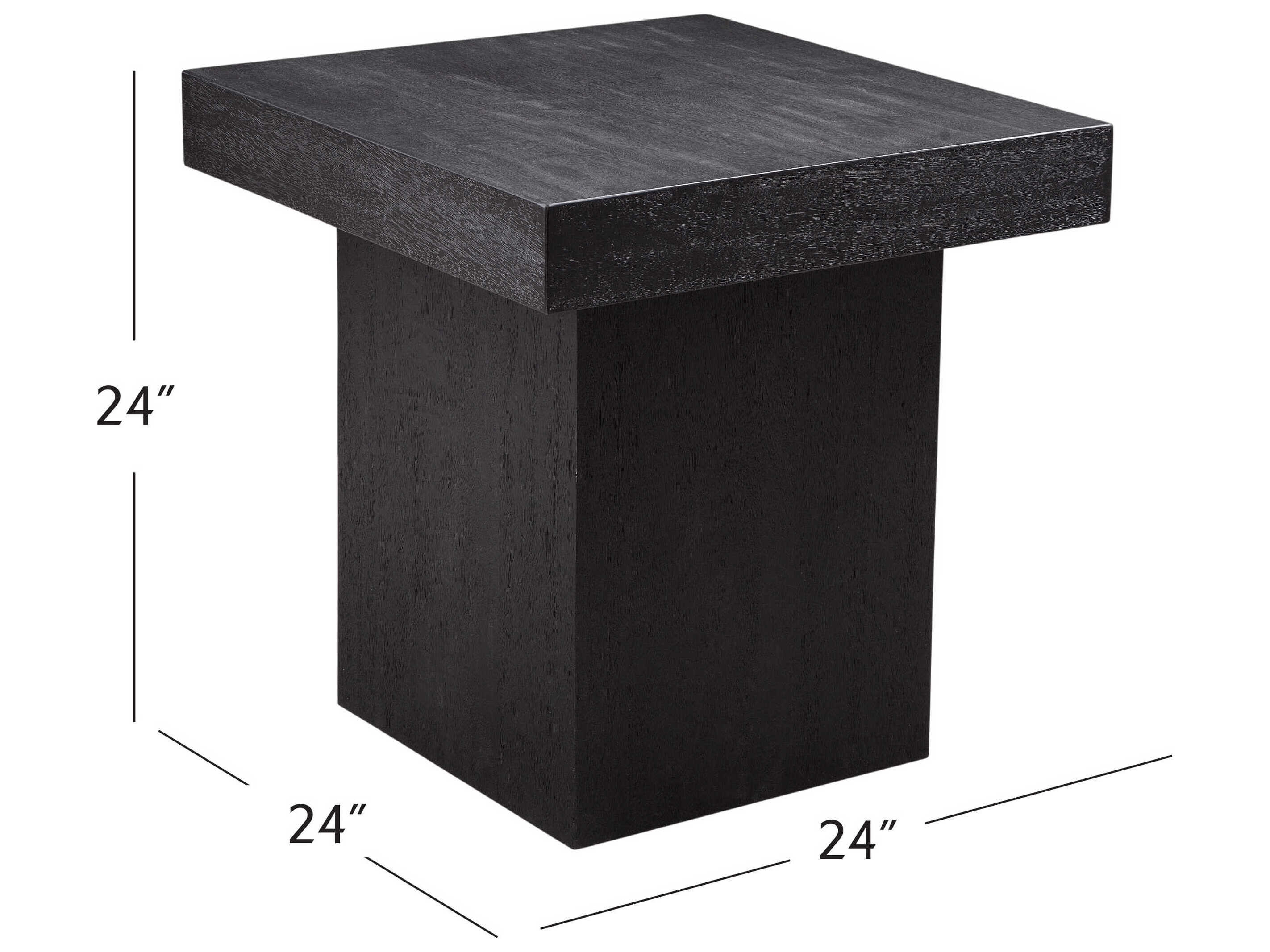 Bassett Mirror Black Padula Large End Table