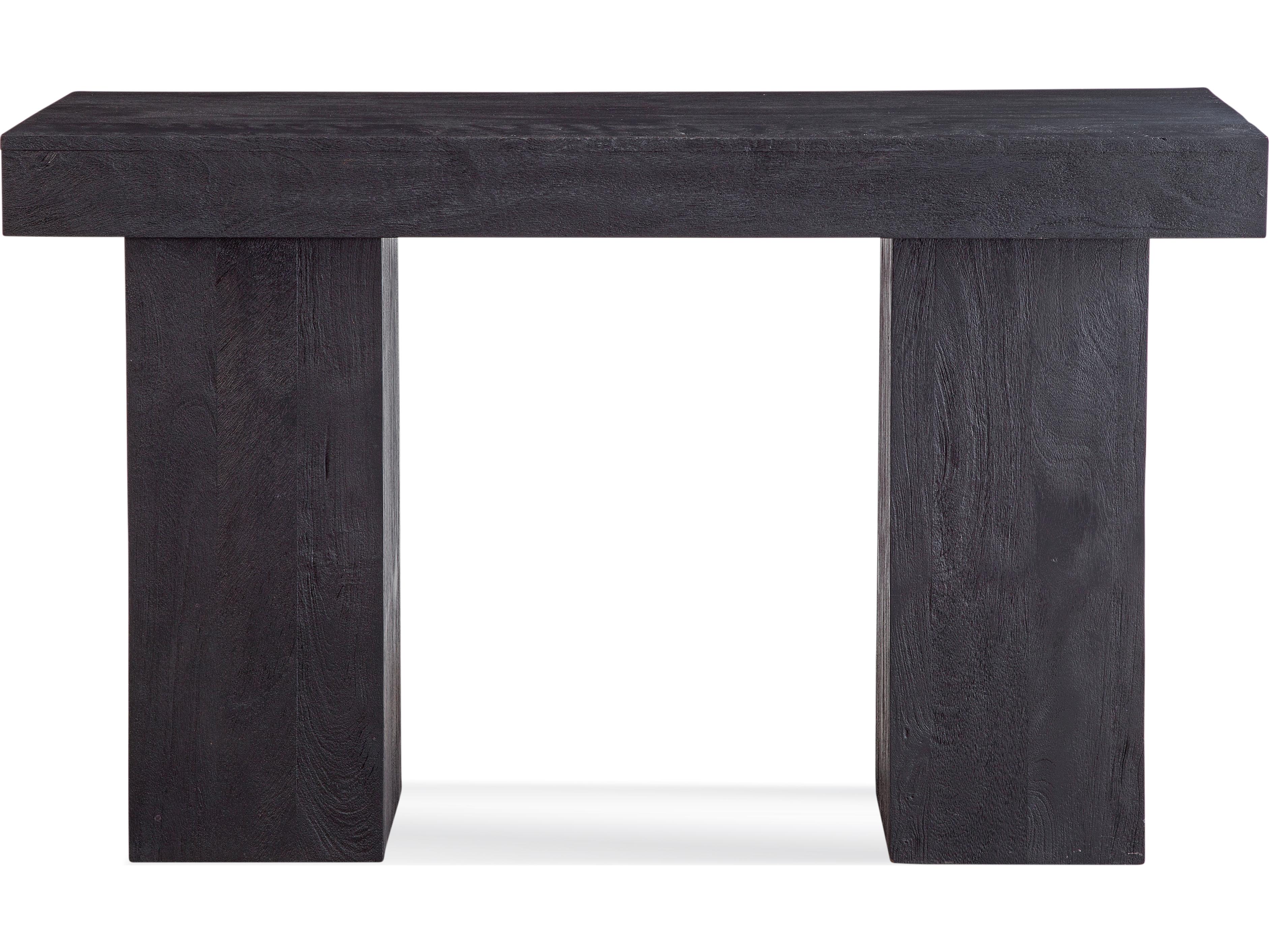 Bassett Mirror Padula Rectangular Wood Dusty Black Consolee Table