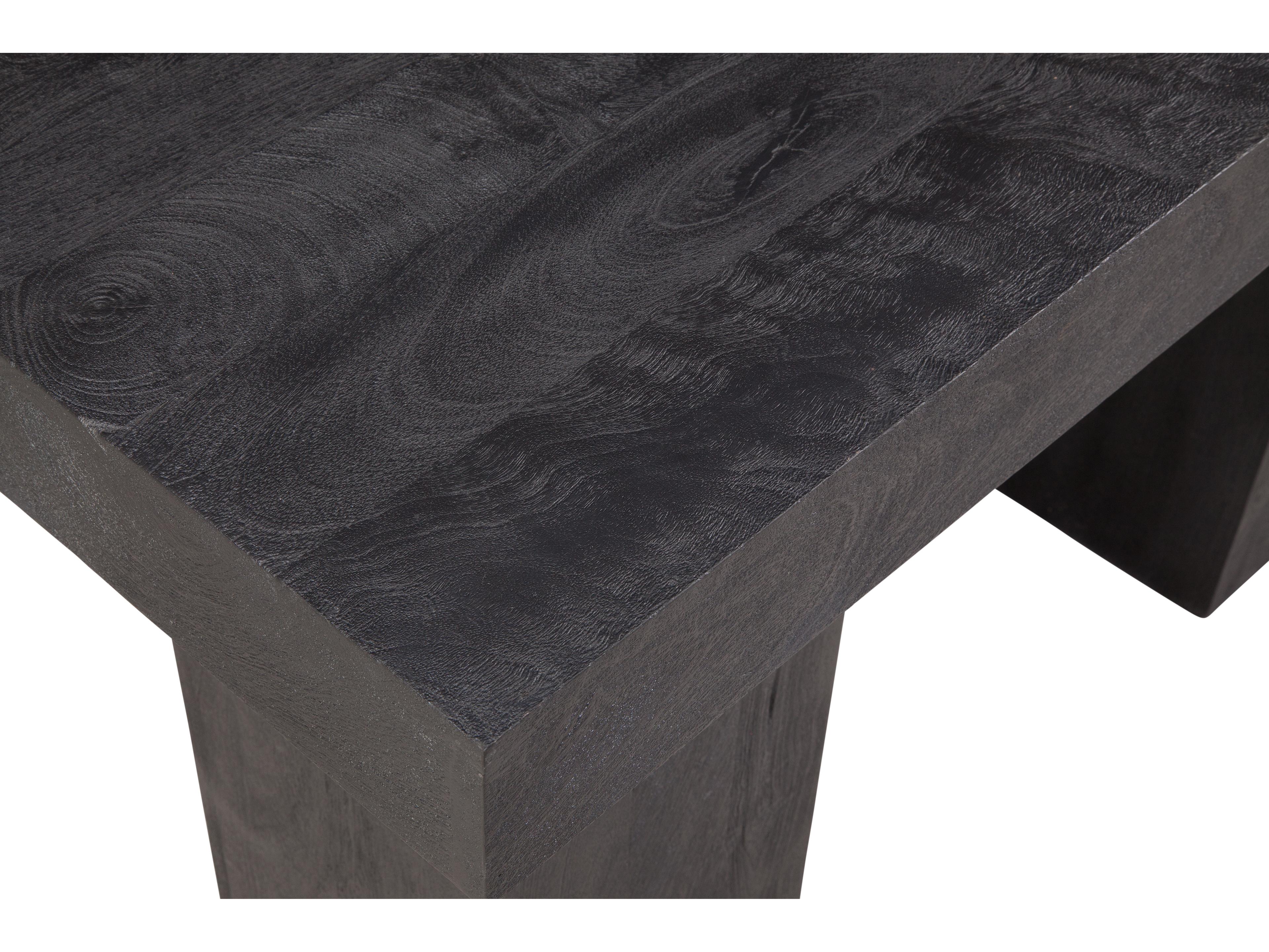 Bassett Mirror Padula Rectangular Wood Dusty Black Consolee Table