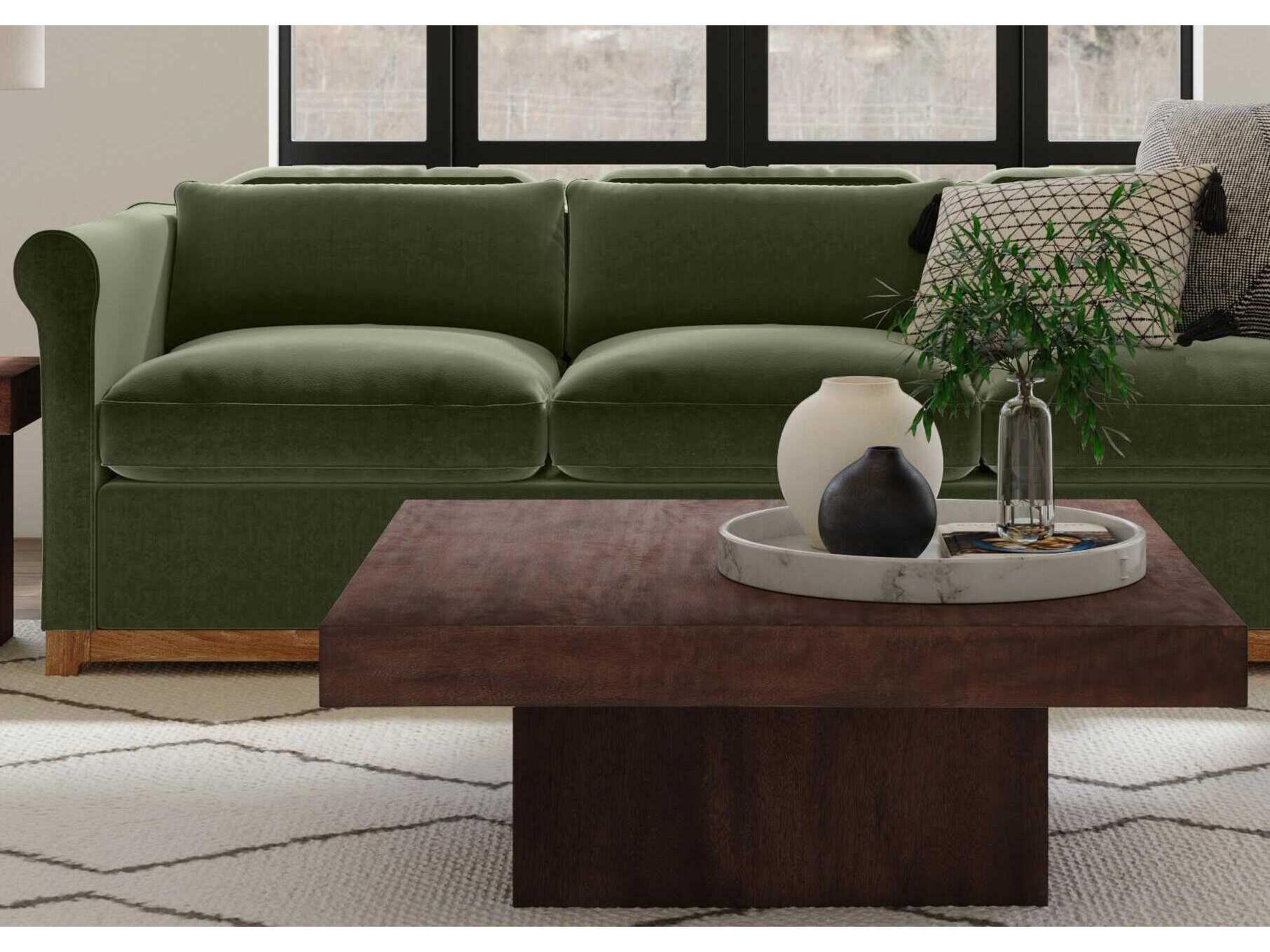 Bassett Mirror Padula Brown Square Wood Coffee Table