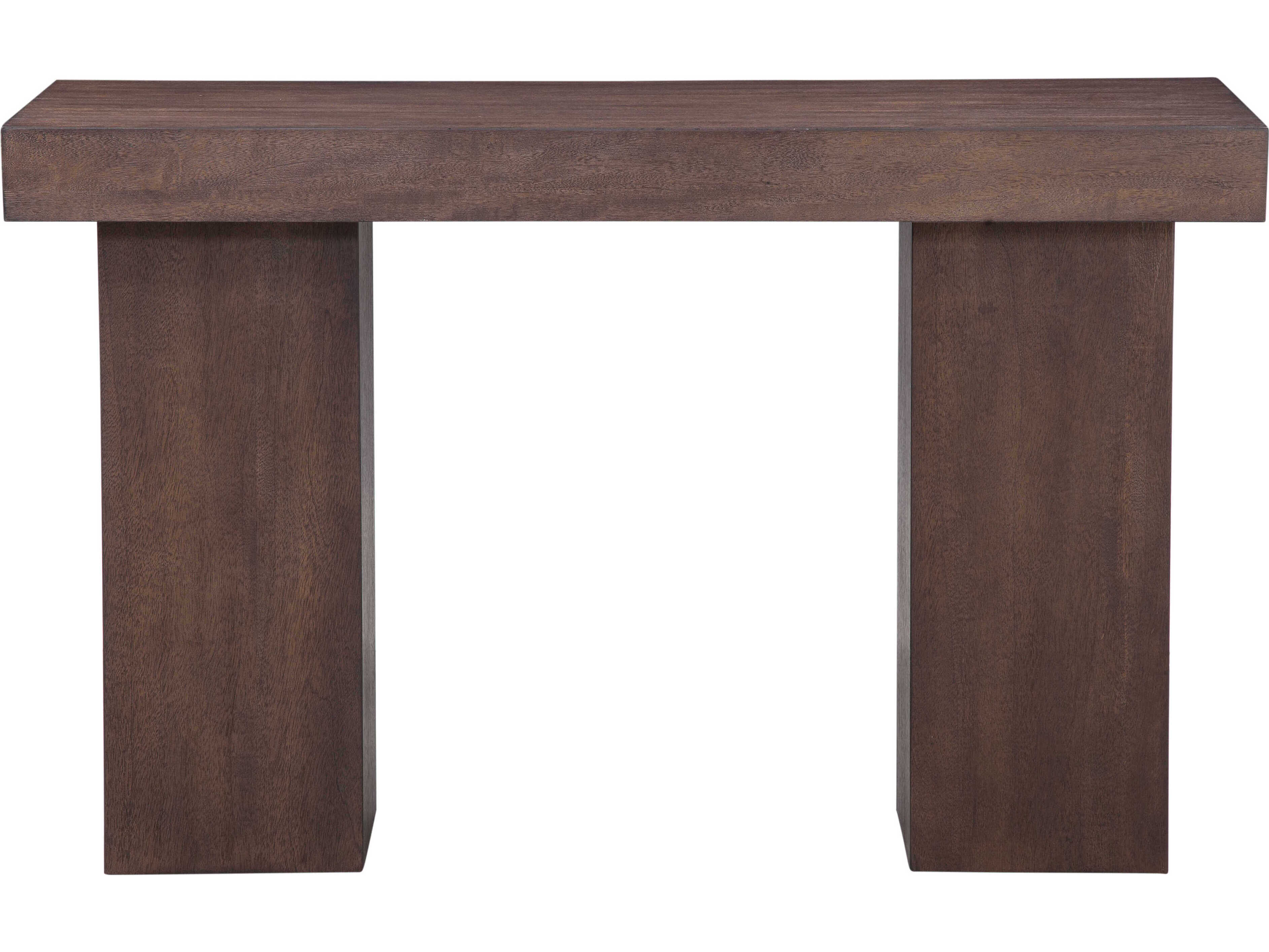 Bassett Mirror Padula Brown Rectangular Wood Console Table