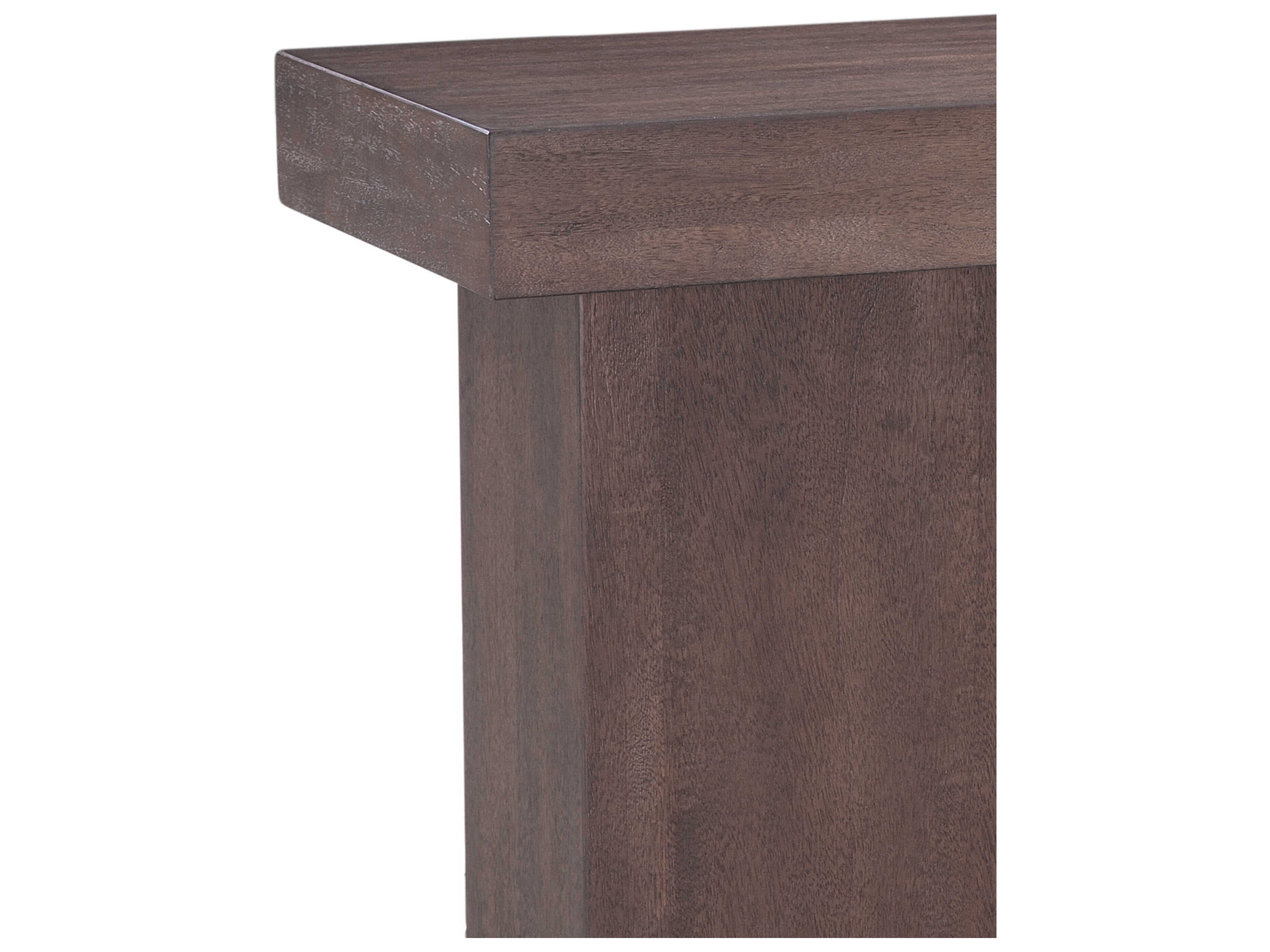 Bassett Mirror Padula Brown Rectangular Wood Console Table