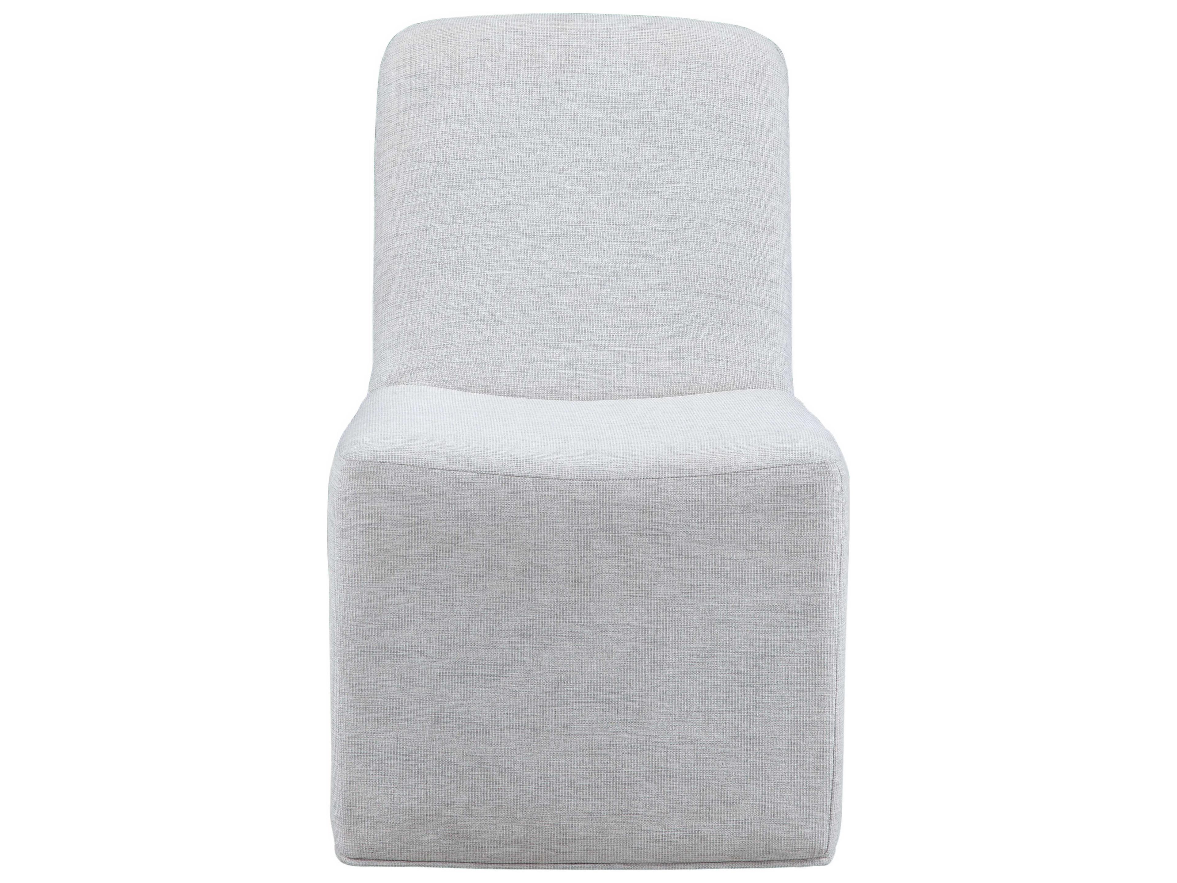 Bassett Mirror Meyer Gray Upholstered Side Dining Chair Set of 2